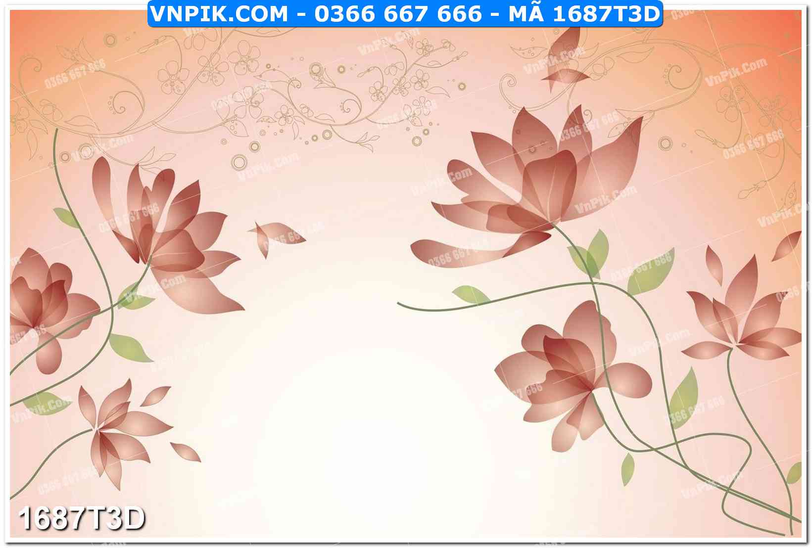 Trah Treo Tường – Tranh 3D Hiện Đại 1687T3D