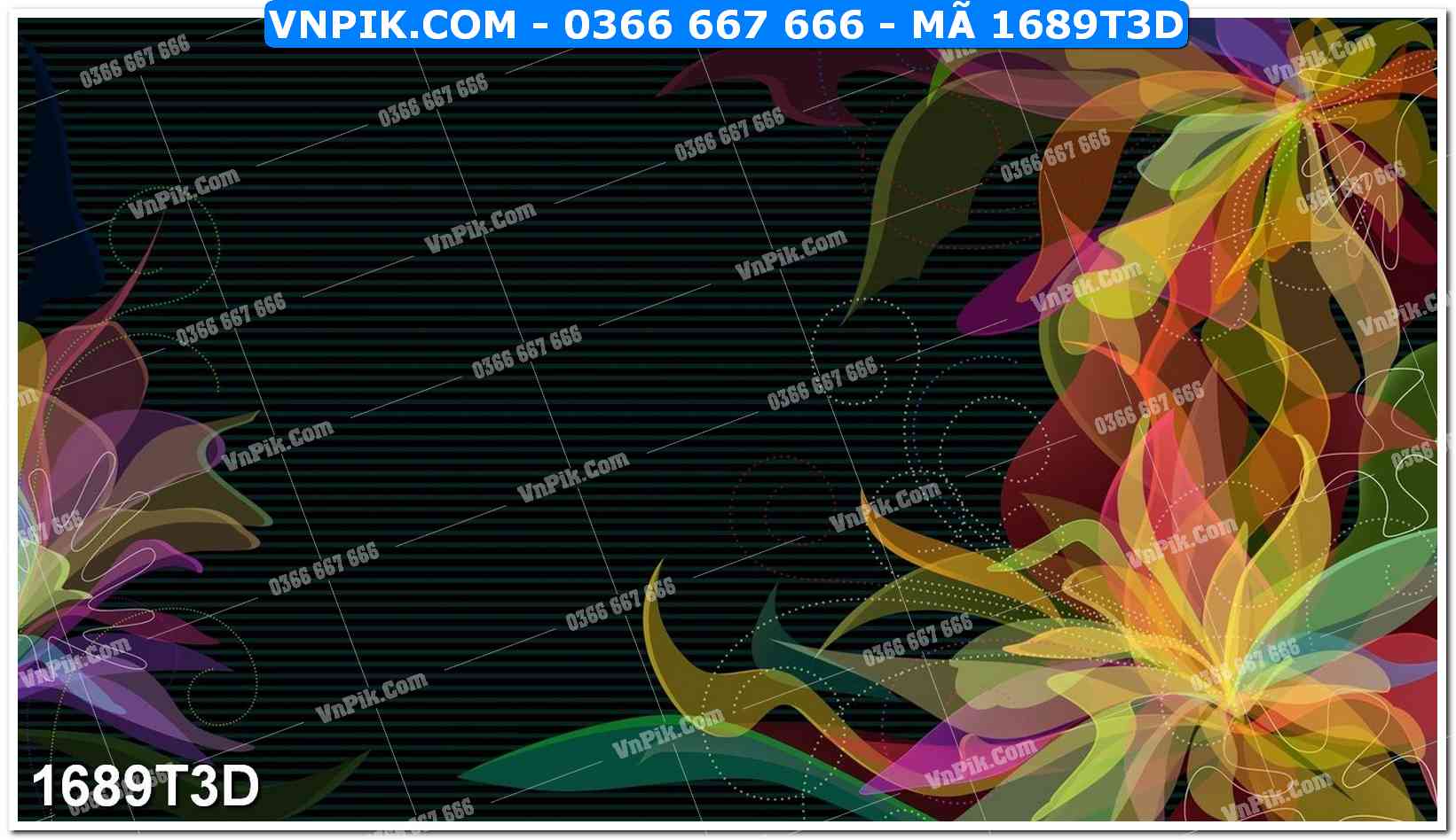 Trah Treo Tường – Tranh 3D Hiện Đại 1689T3D