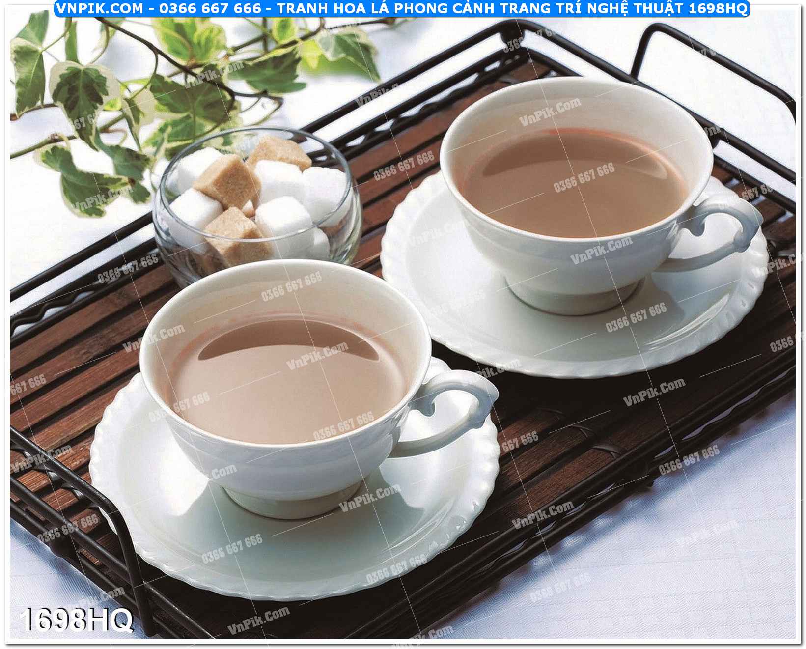Tranh hoa lá phong cảnh trang trí nghệ thuật 1698HQ