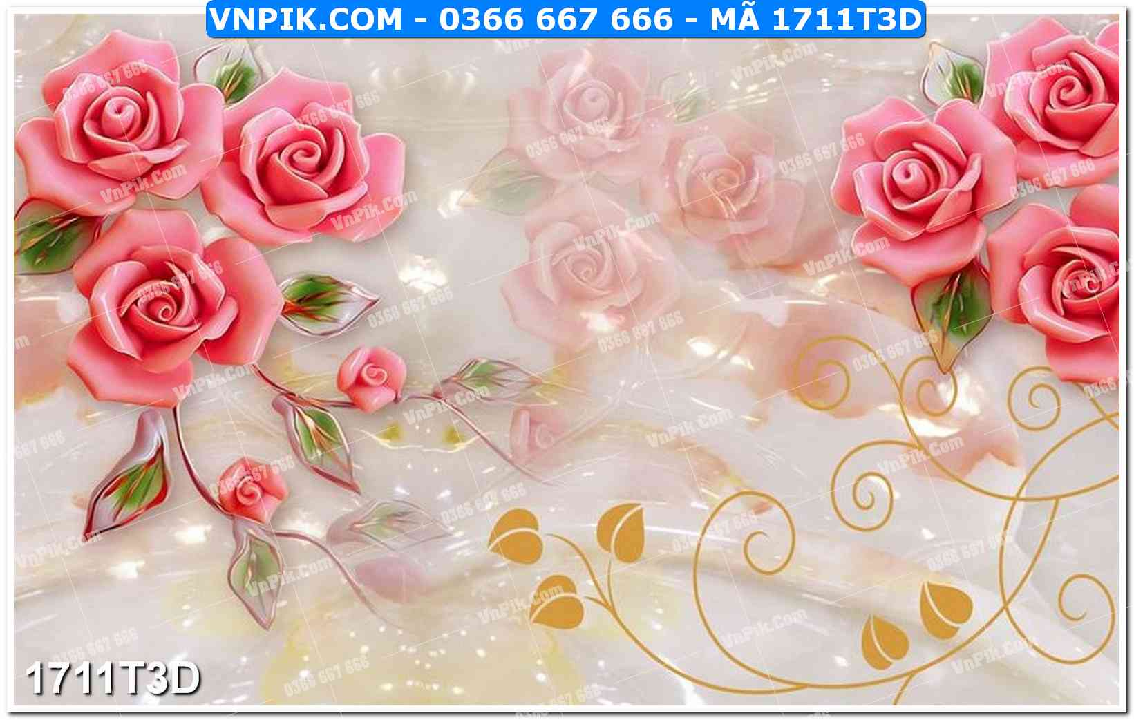 Trah Treo Tường – Tranh 3D Hiện Đại 1711T3D