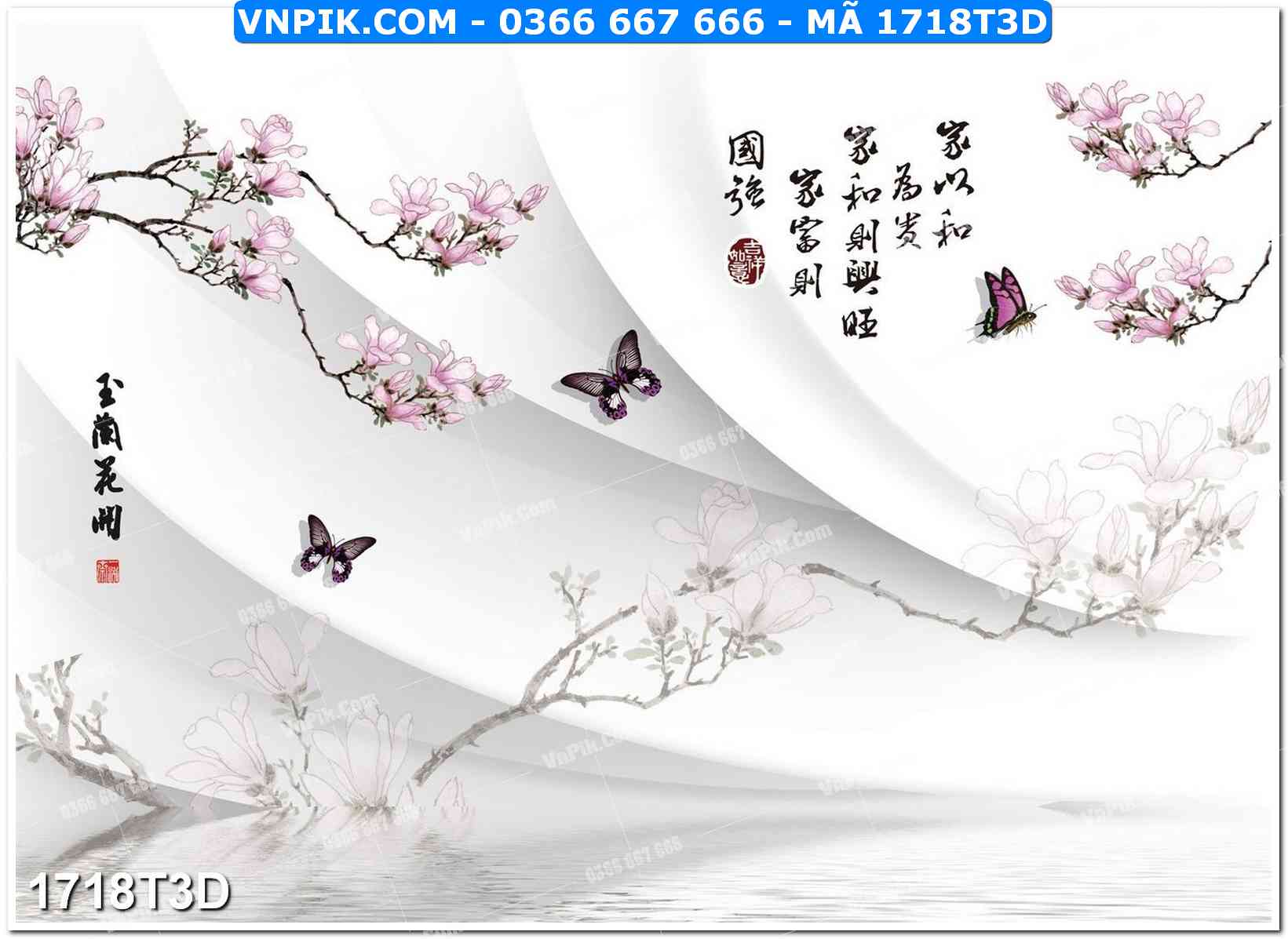Trah Treo Tường – Tranh 3D Hiện Đại 1718T3D