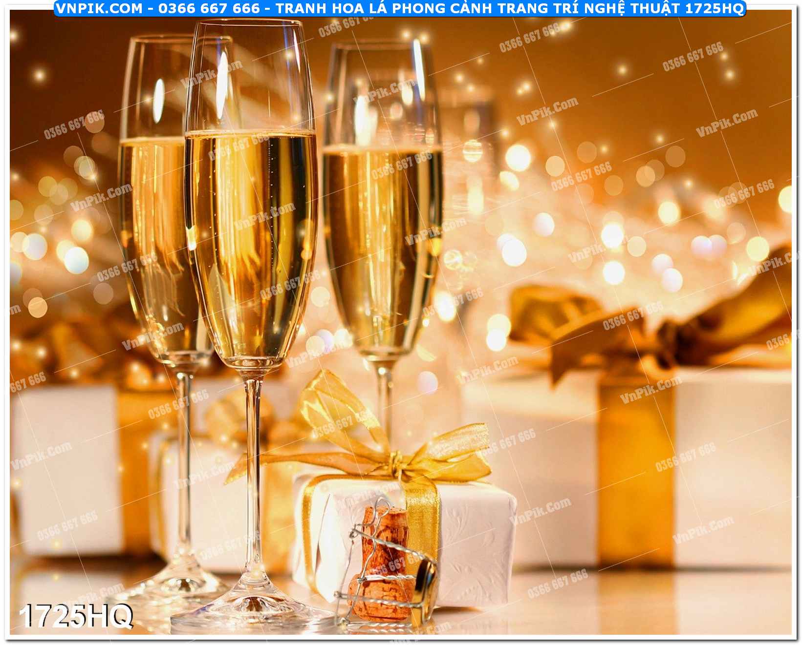 Tranh hoa lá phong cảnh trang trí nghệ thuật 1725HQ