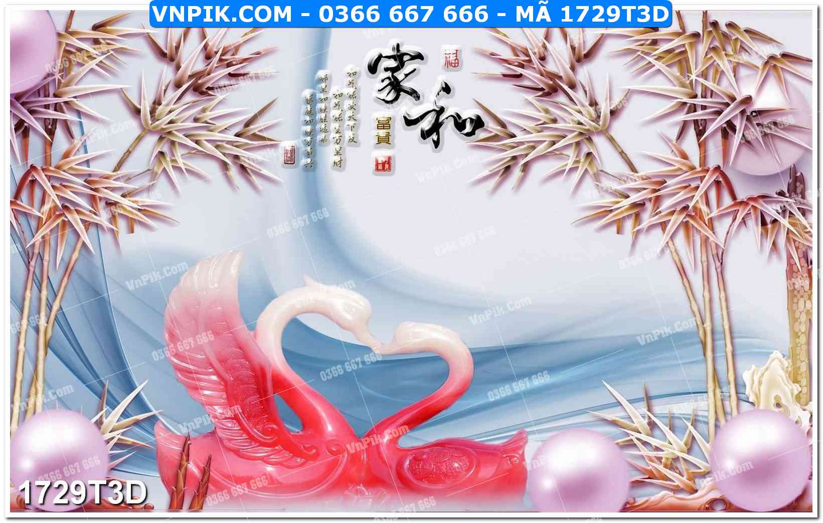 Trah Treo Tường – Tranh 3D Hiện Đại 1729T3D