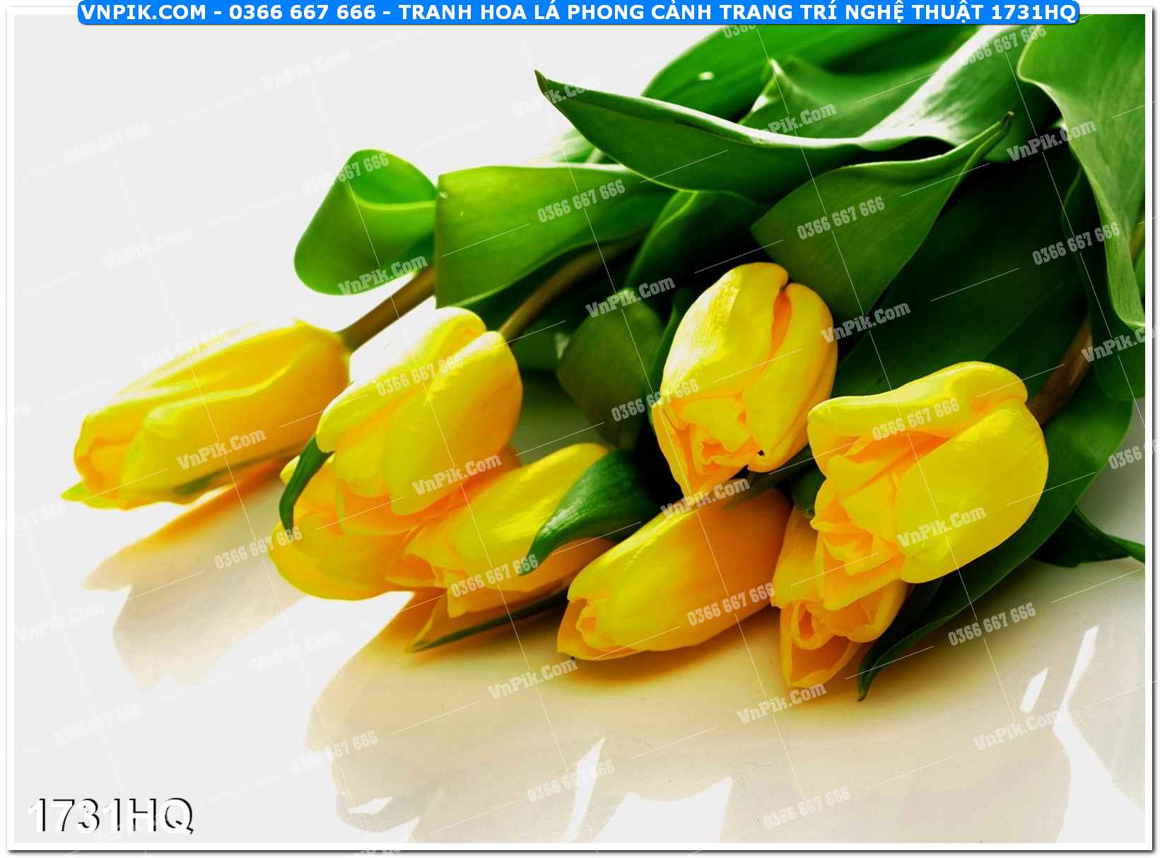 Tranh hoa lá phong cảnh trang trí nghệ thuật 1731HQ