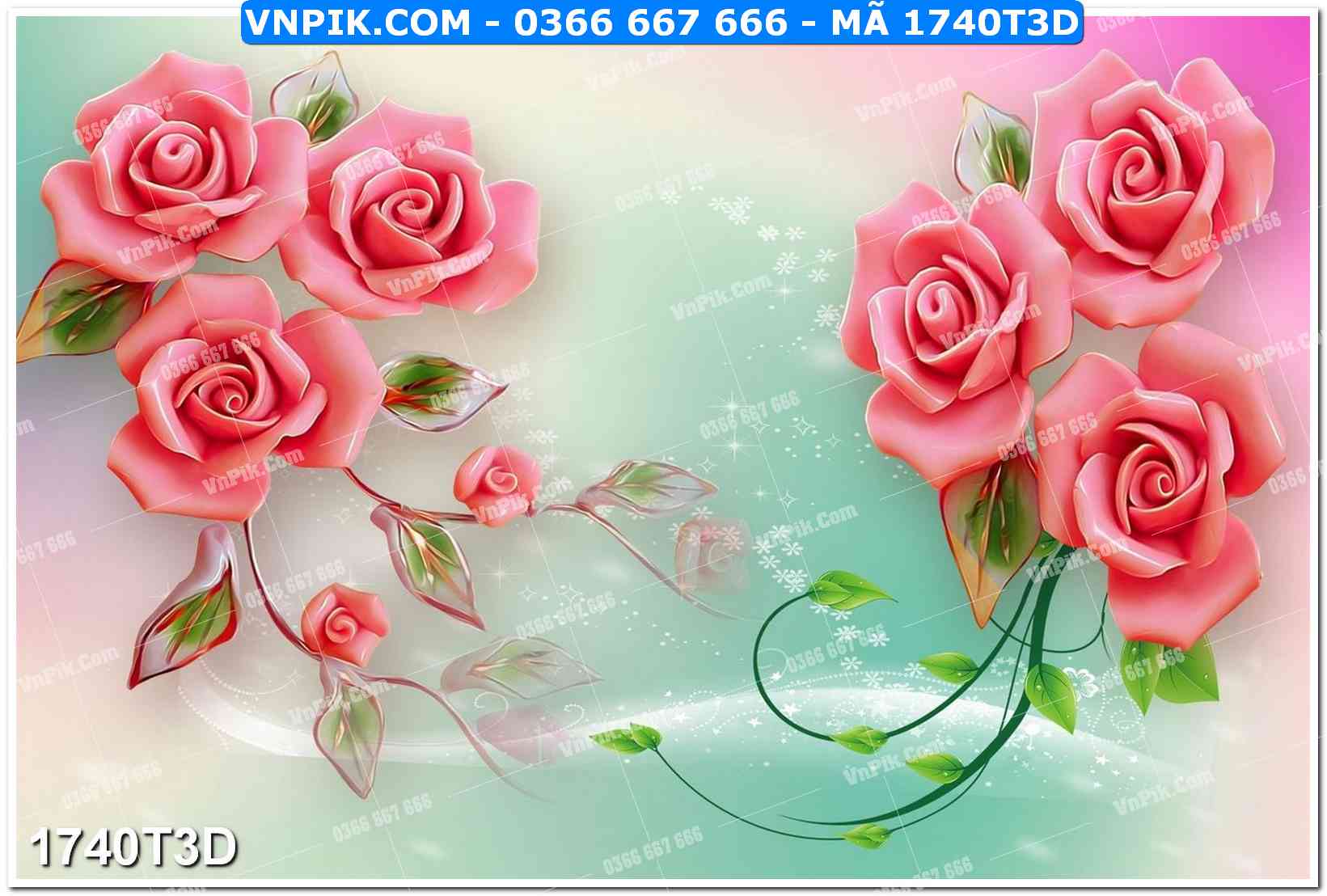 Trah Treo Tường – Tranh 3D Hiện Đại 1740T3D