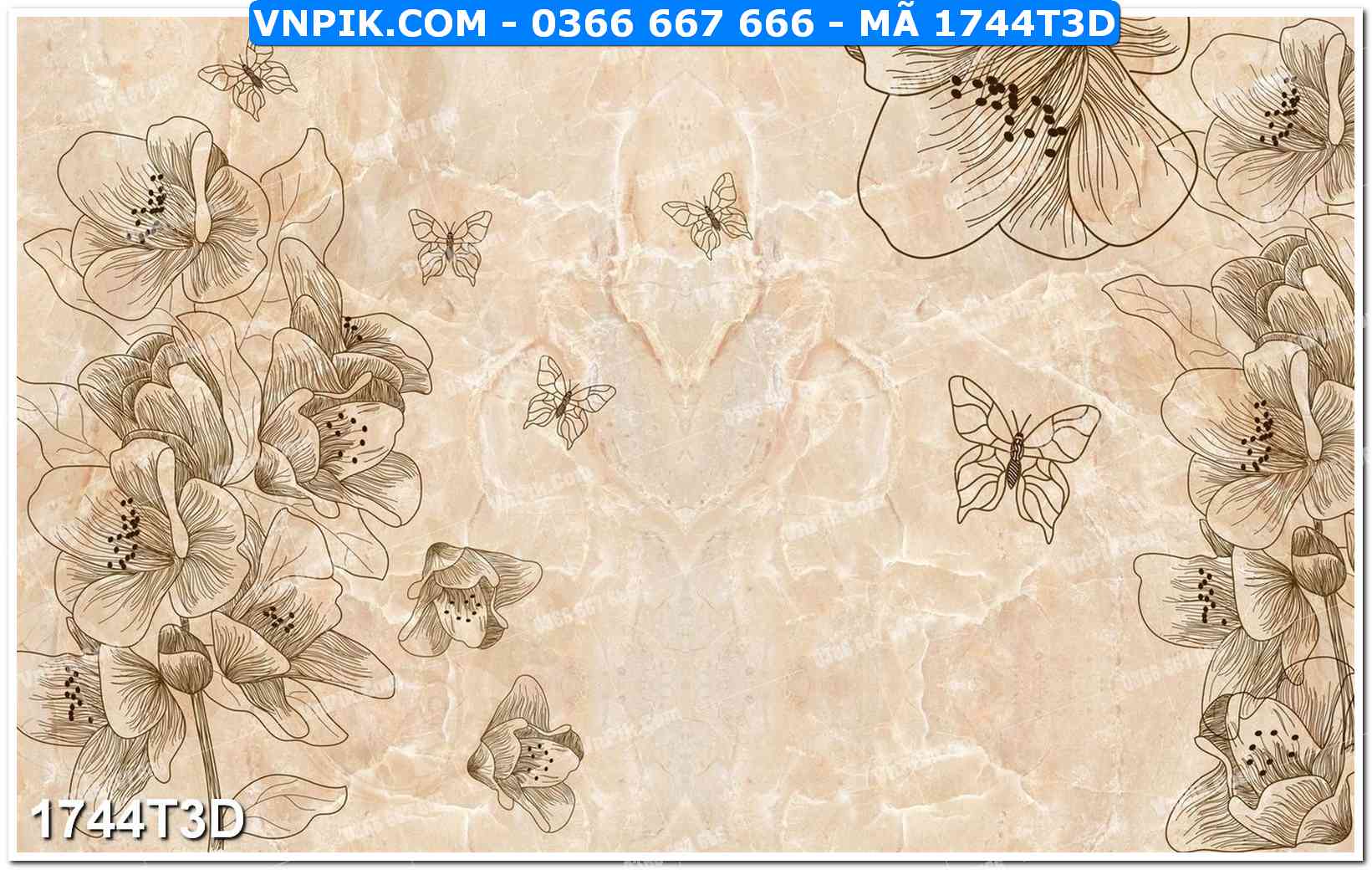Trah Treo Tường – Tranh 3D Hiện Đại 1744T3D
