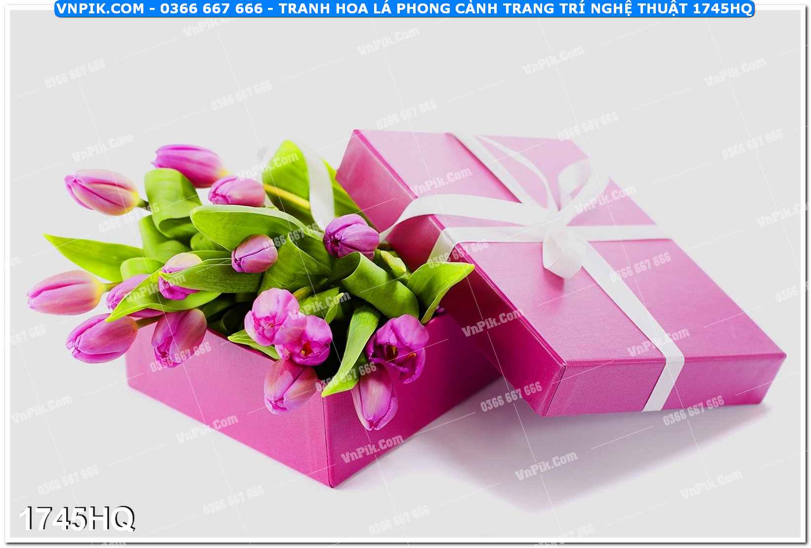 Tranh hoa lá phong cảnh trang trí nghệ thuật 1745HQ