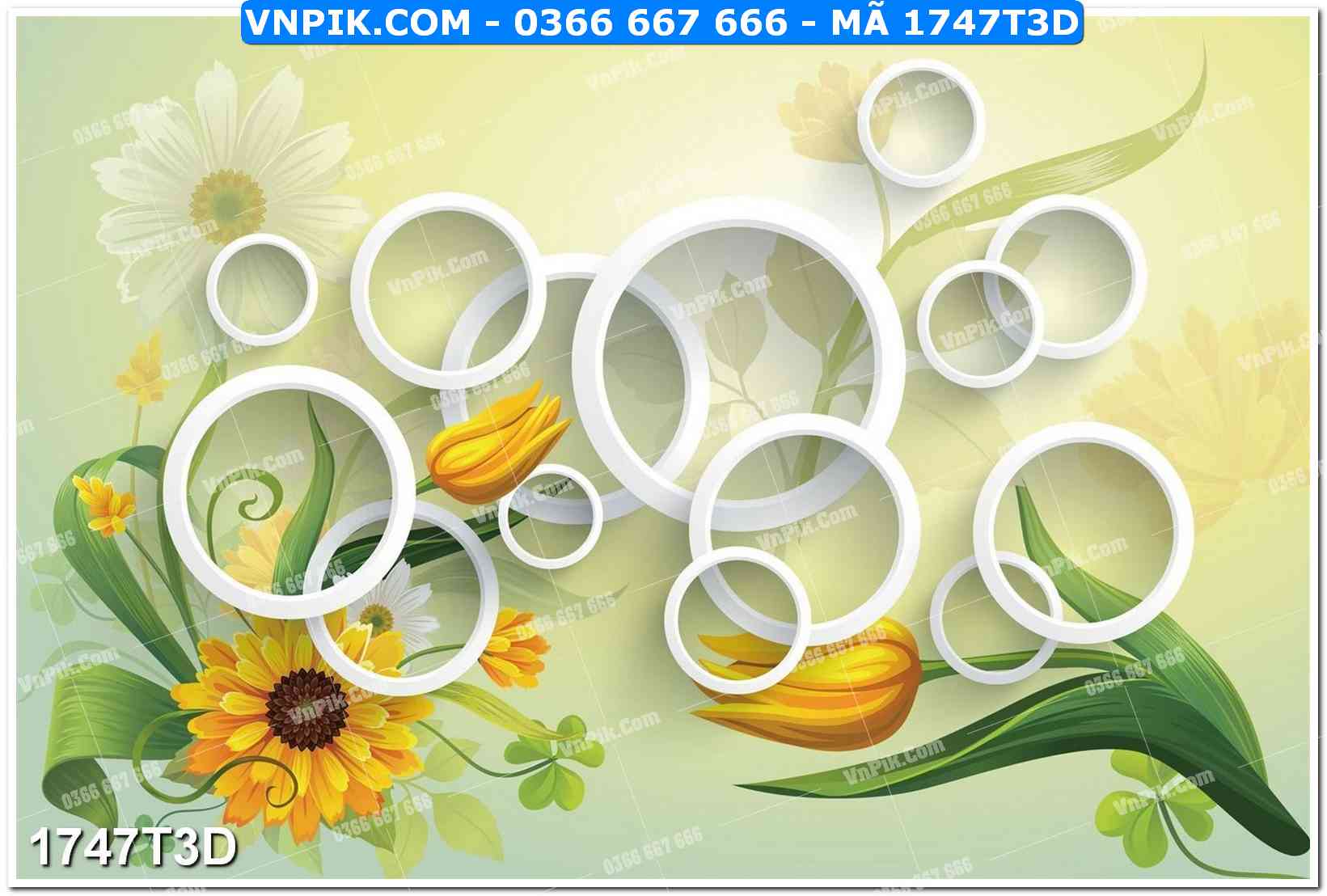 Trah Treo Tường – Tranh 3D Hiện Đại 1747T3D