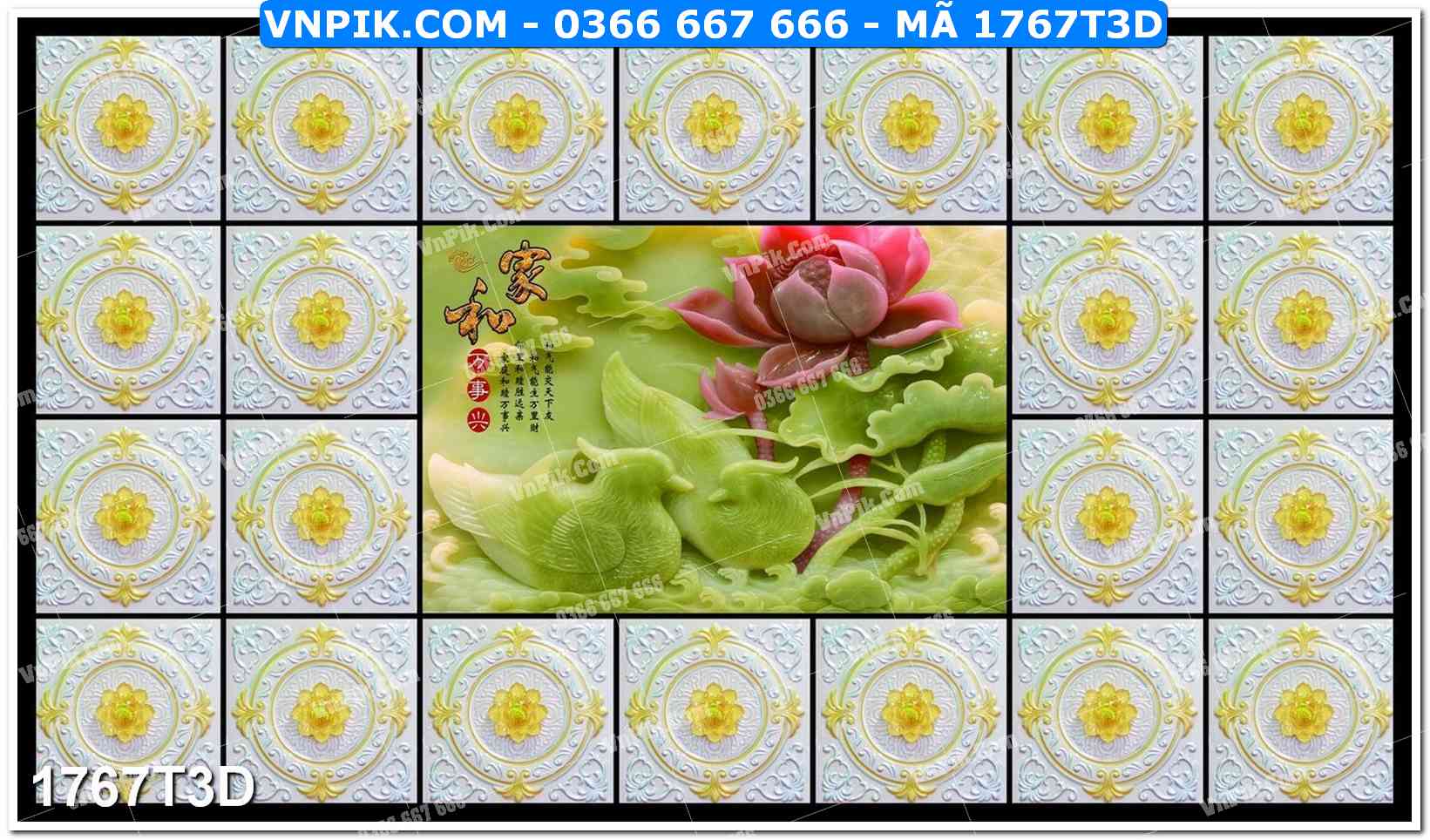 Trah Treo Tường – Tranh 3D Hiện Đại 1767T3D