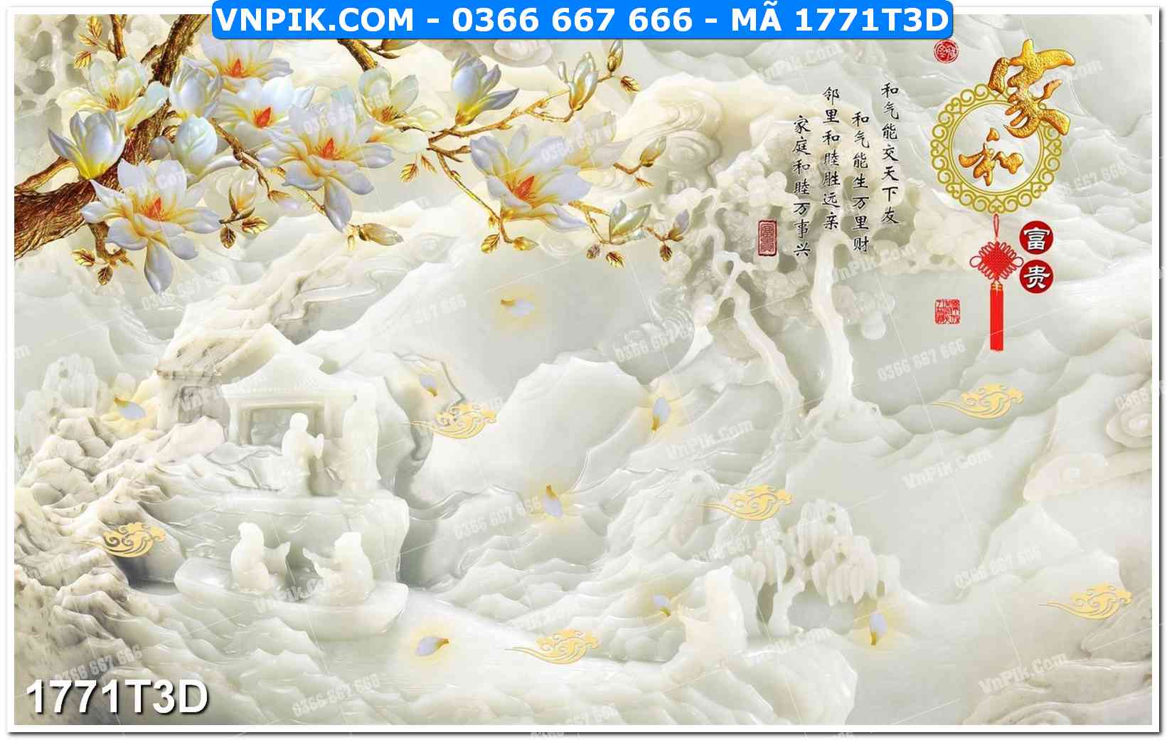 Trah Treo Tường – Tranh 3D Hiện Đại 1771T3D