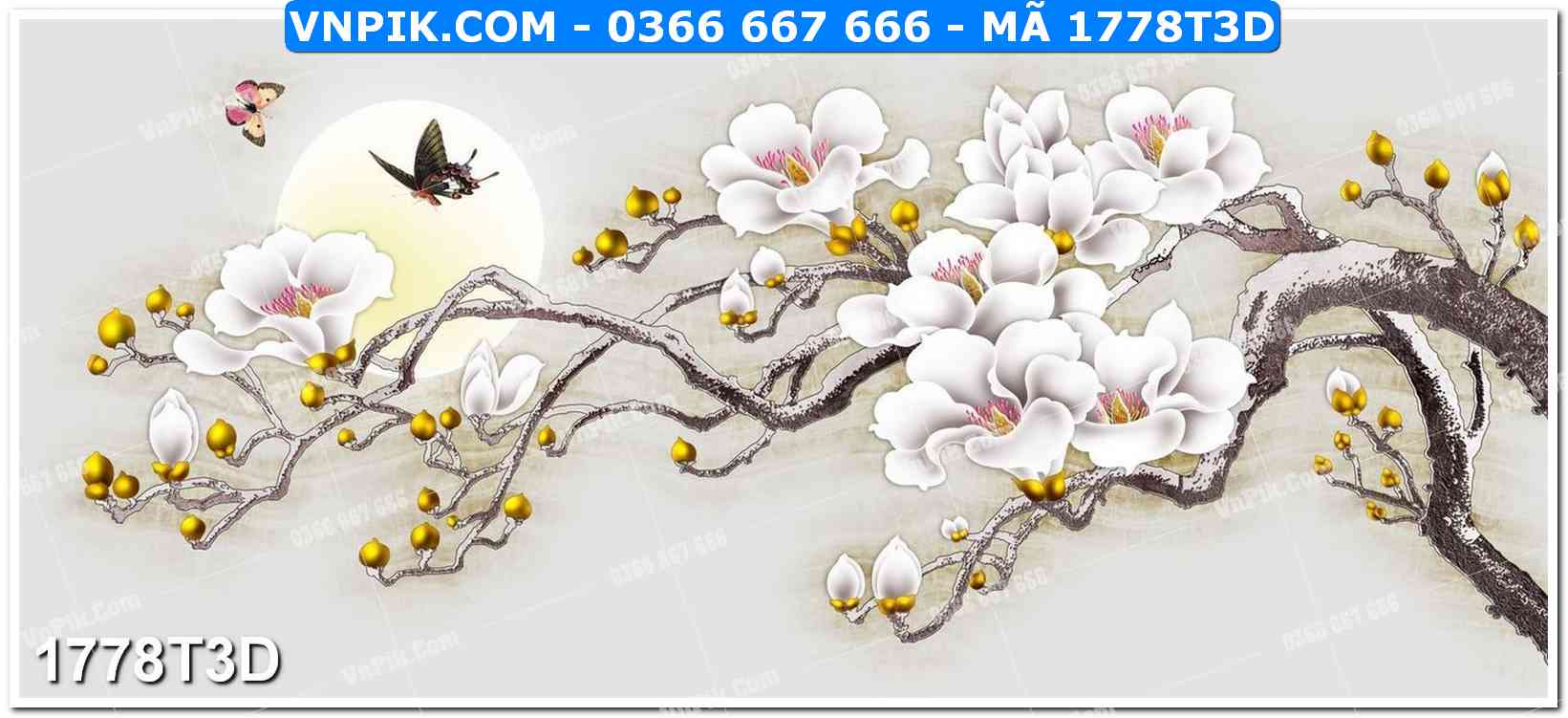 Trah Treo Tường – Tranh 3D Hiện Đại 1778T3D