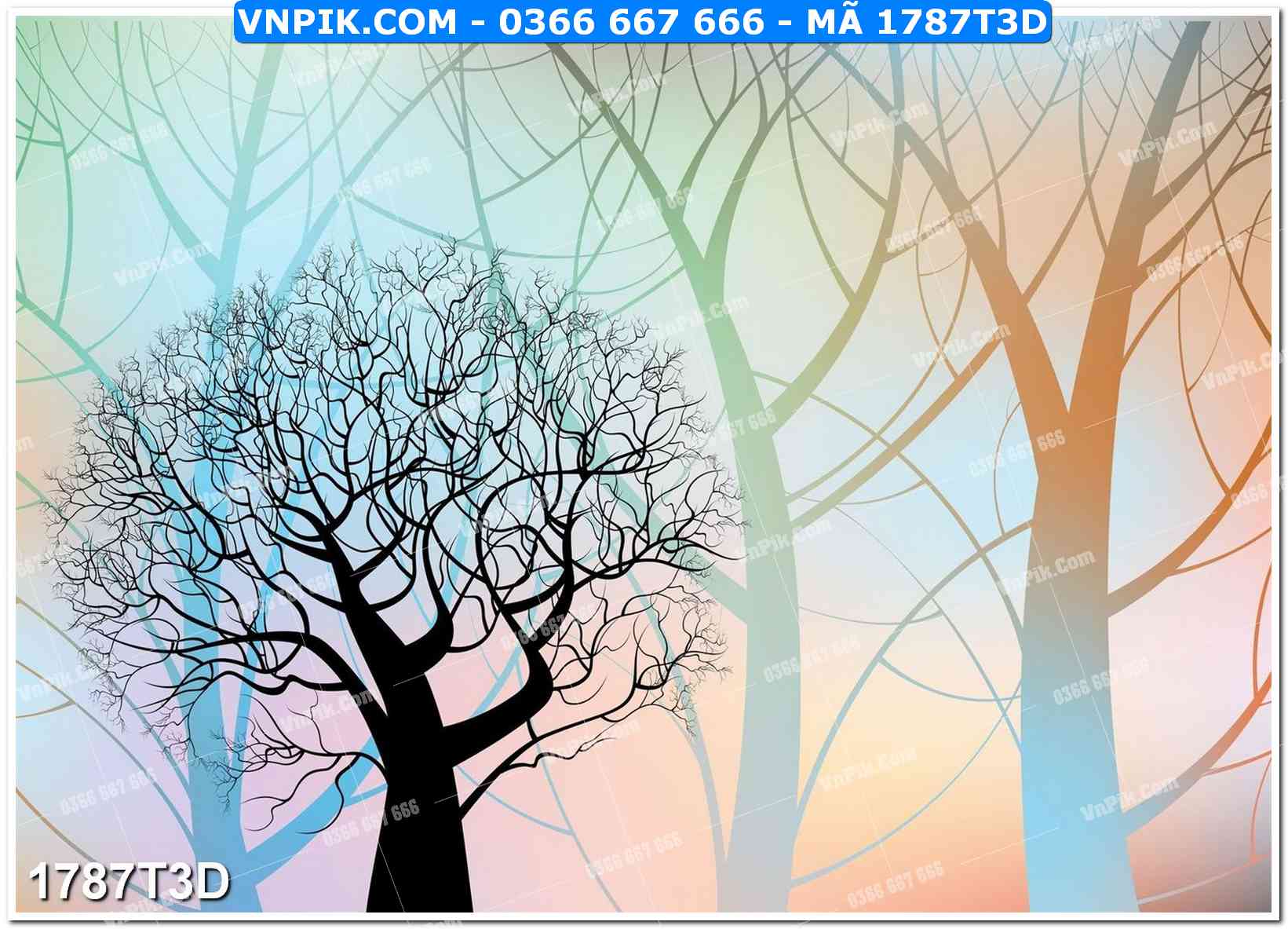 Trah Treo Tường – Tranh 3D Hiện Đại 1787T3D