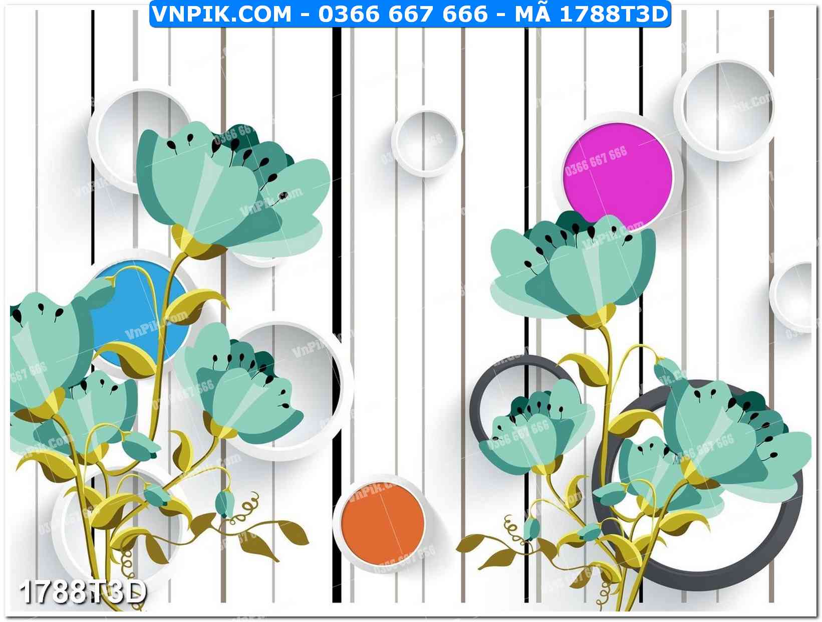 Trah Treo Tường – Tranh 3D Hiện Đại 1788T3D
