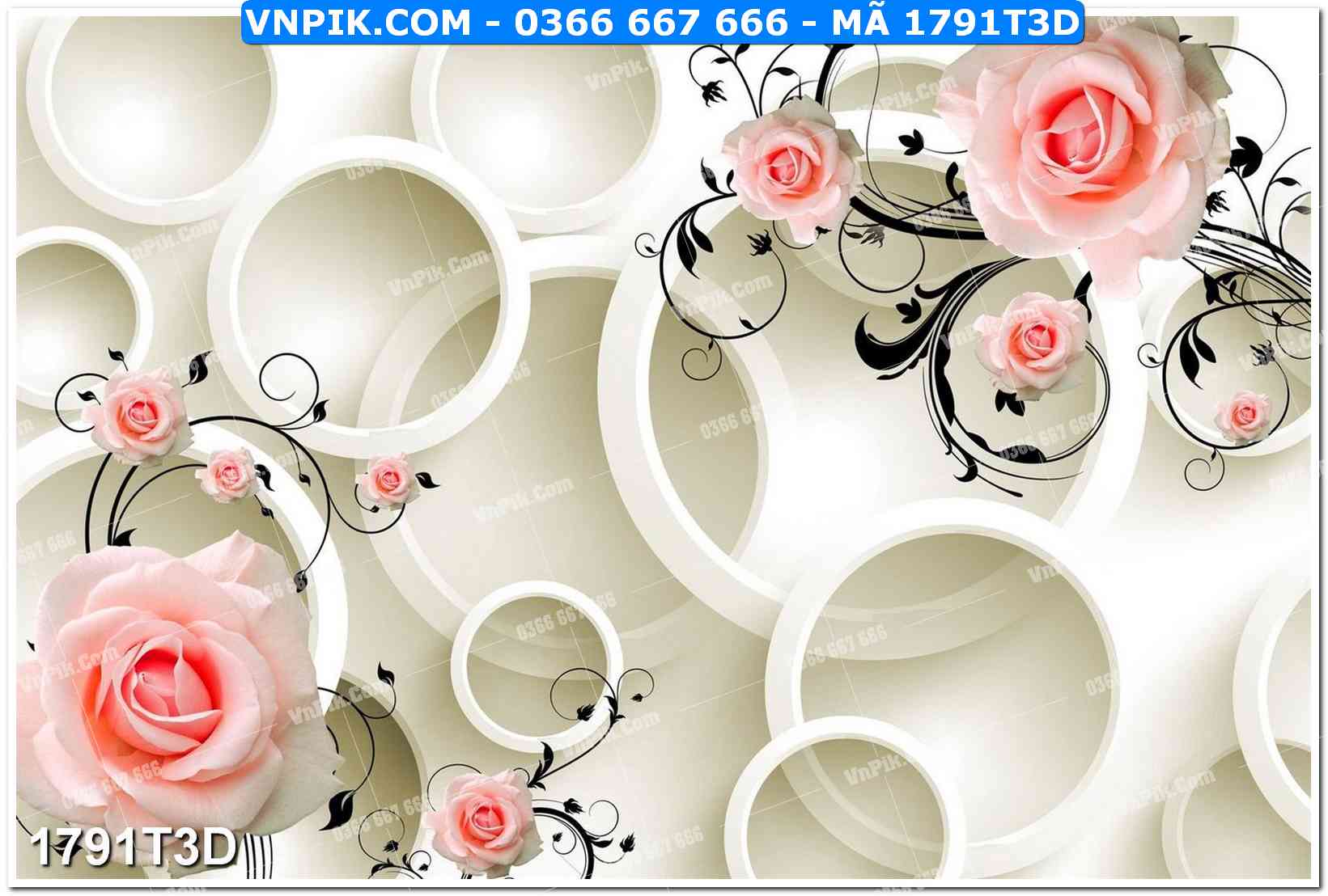 Trah Treo Tường – Tranh 3D Hiện Đại 1791T3D