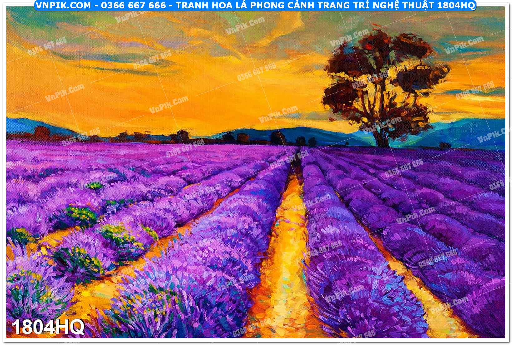 Tranh hoa lá phong cảnh trang trí nghệ thuật 1804HQ