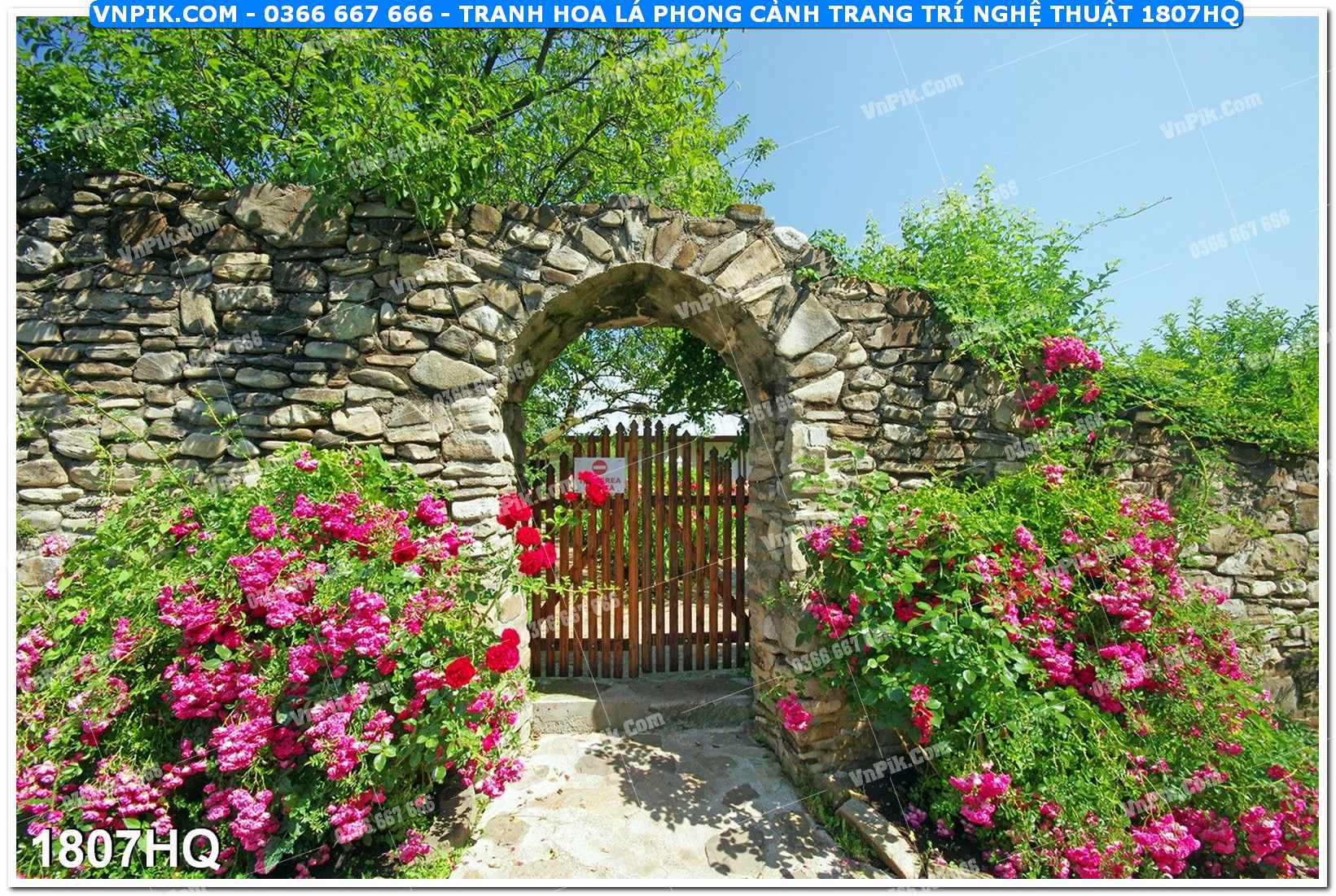 Tranh hoa lá phong cảnh trang trí nghệ thuật 1807HQ