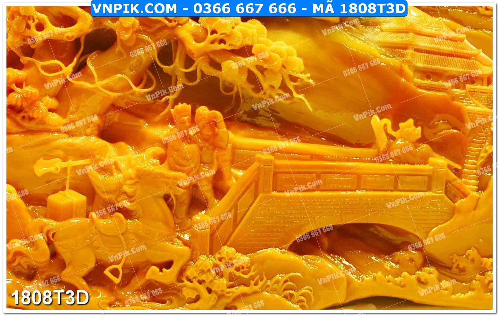 Trah Treo Tường – Tranh 3D Hiện Đại 1808T3D