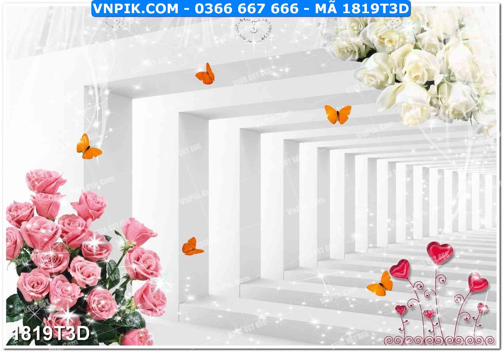 Trah Treo Tường – Tranh 3D Hiện Đại 1819T3D