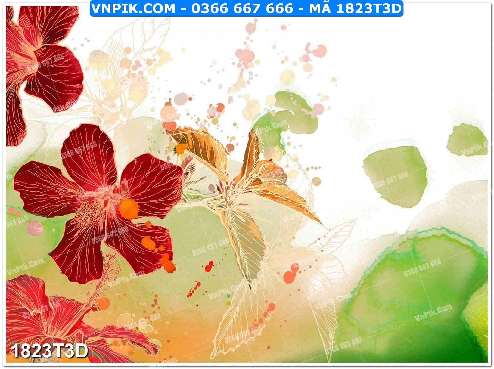 Trah Treo Tường – Tranh 3D Hiện Đại 1823T3D