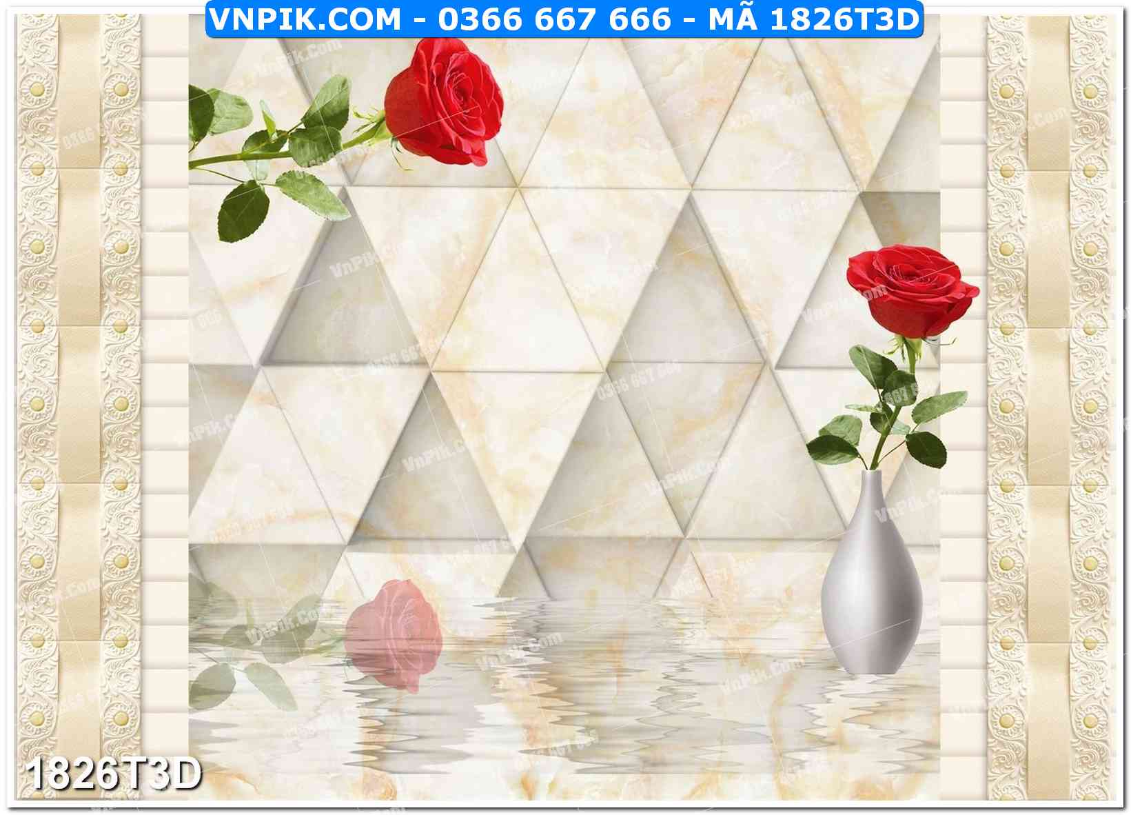 Trah Treo Tường – Tranh 3D Hiện Đại 1826T3D