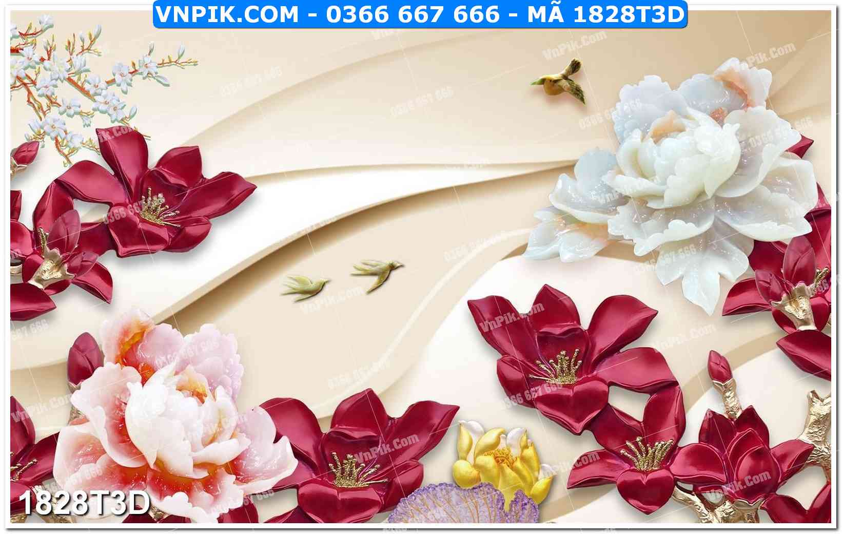 Trah Treo Tường – Tranh 3D Hiện Đại 1828T3D