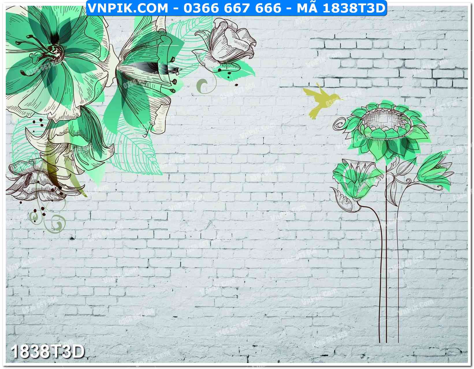Trah Treo Tường – Tranh 3D Hiện Đại 1838T3D