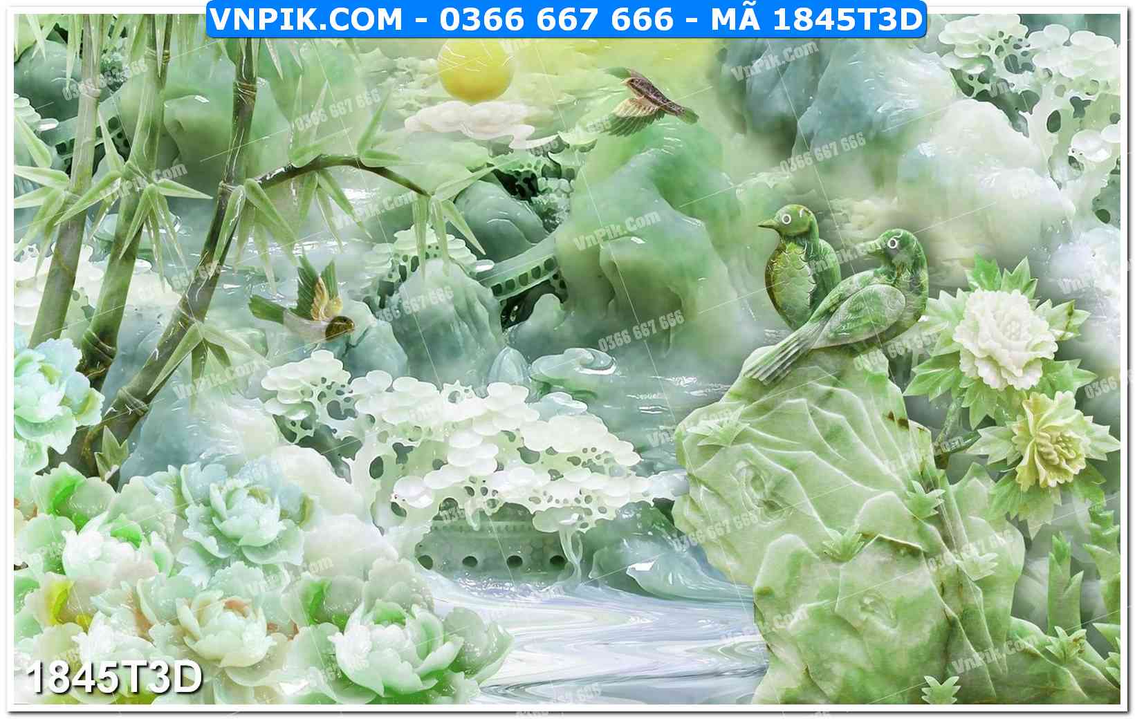 Trah Treo Tường – Tranh 3D Hiện Đại 1845T3D