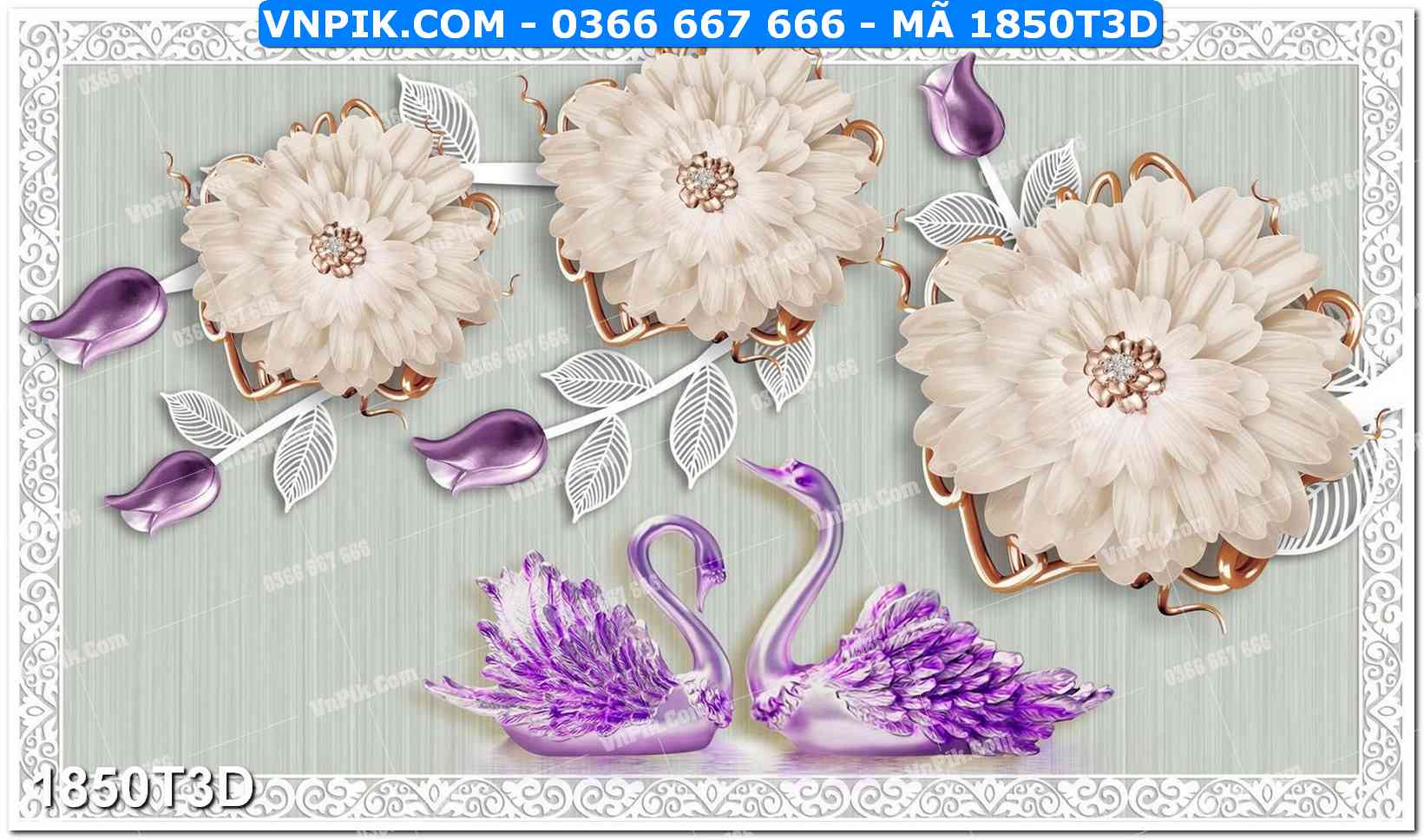 Trah Treo Tường – Tranh 3D Hiện Đại 1850T3D