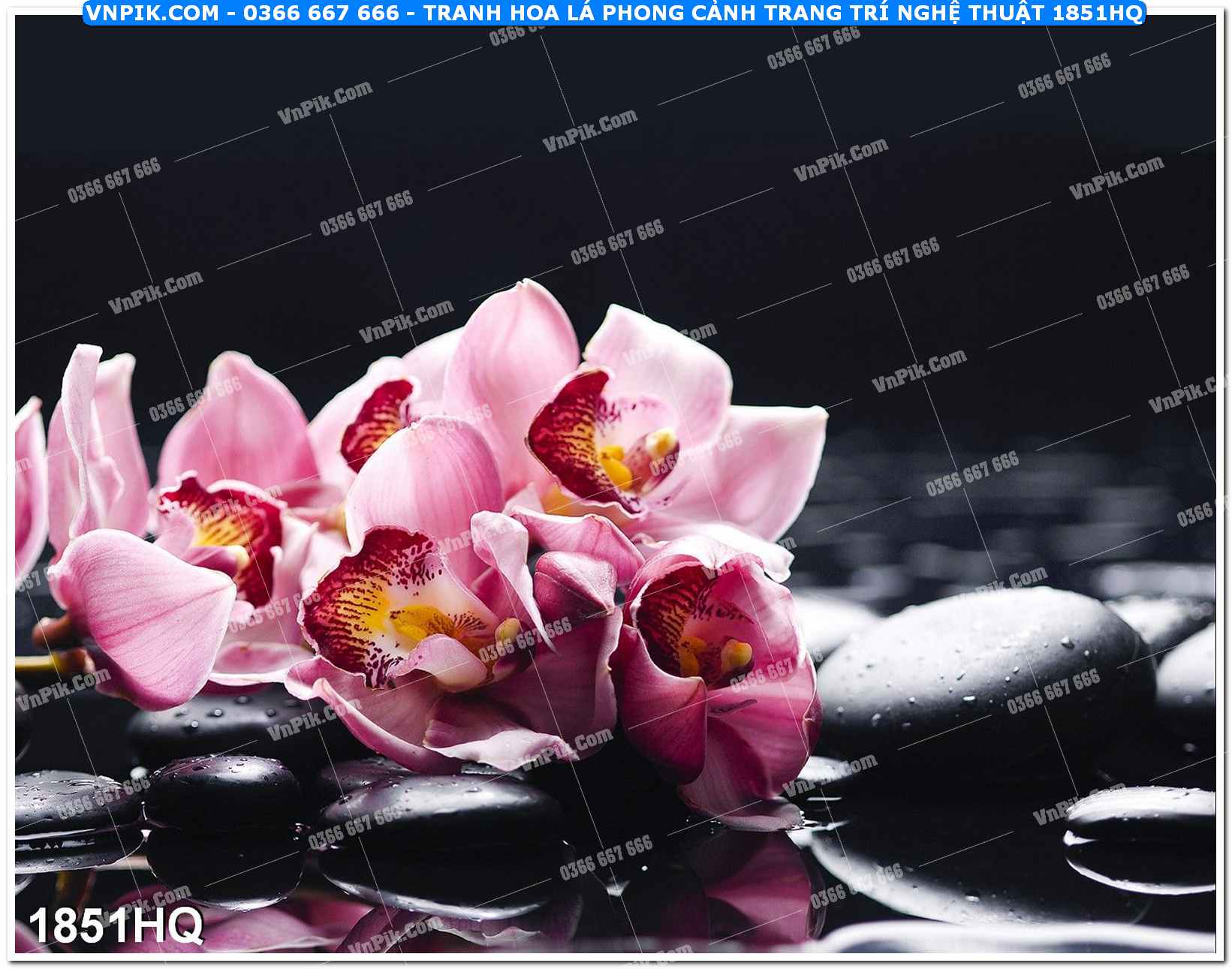 Tranh hoa lá phong cảnh trang trí nghệ thuật 1851HQ
