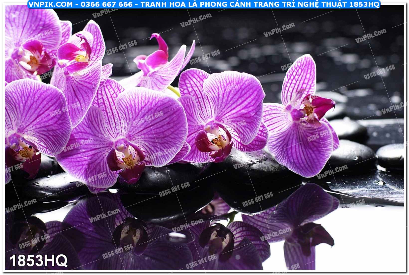 Tranh hoa lá phong cảnh trang trí nghệ thuật 1853HQ