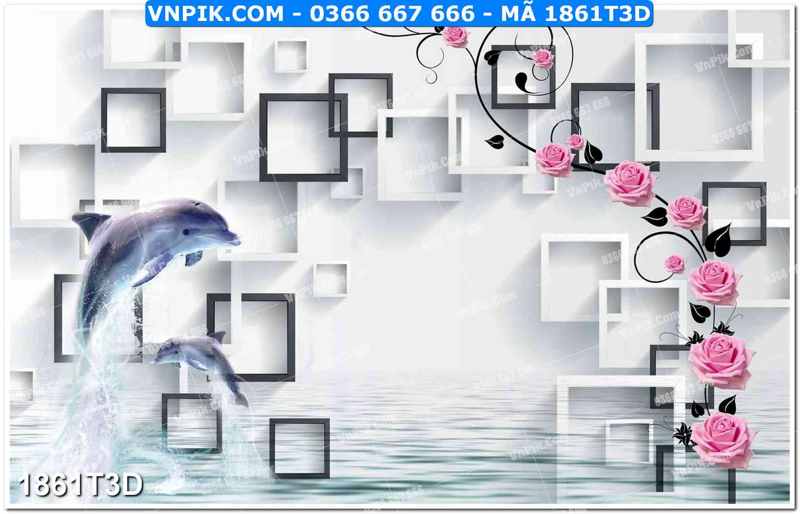 Trah Treo Tường – Tranh 3D Hiện Đại 1861T3D