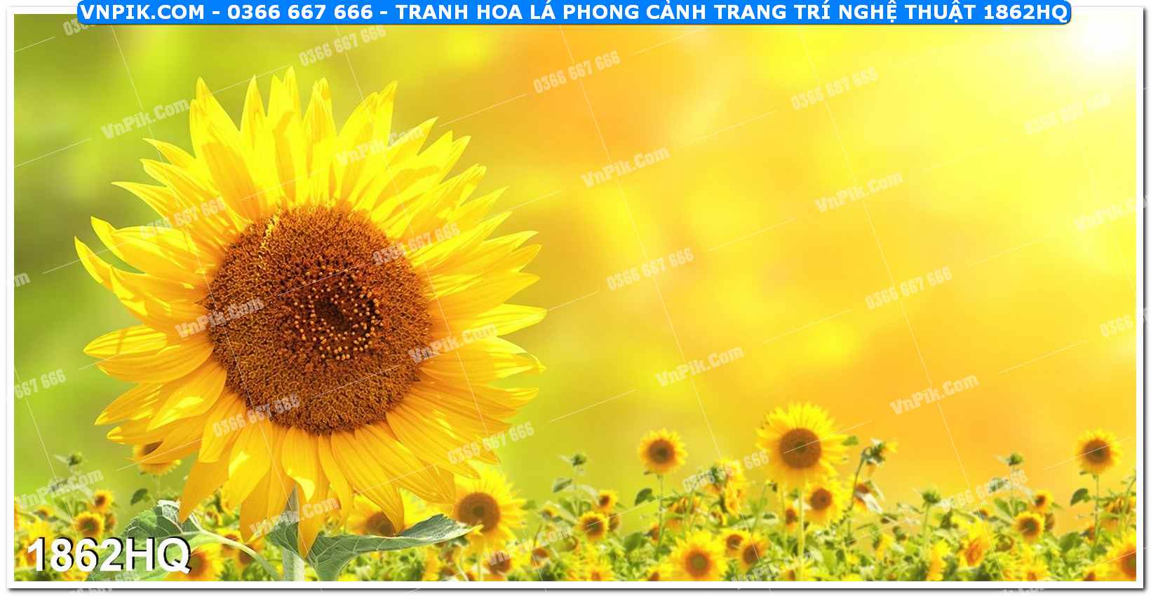 Tranh hoa lá phong cảnh trang trí nghệ thuật 1862HQ