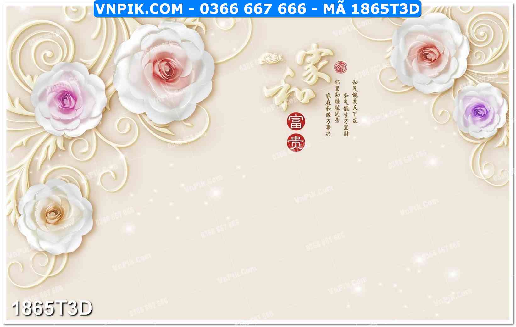 Trah Treo Tường – Tranh 3D Hiện Đại 1865T3D