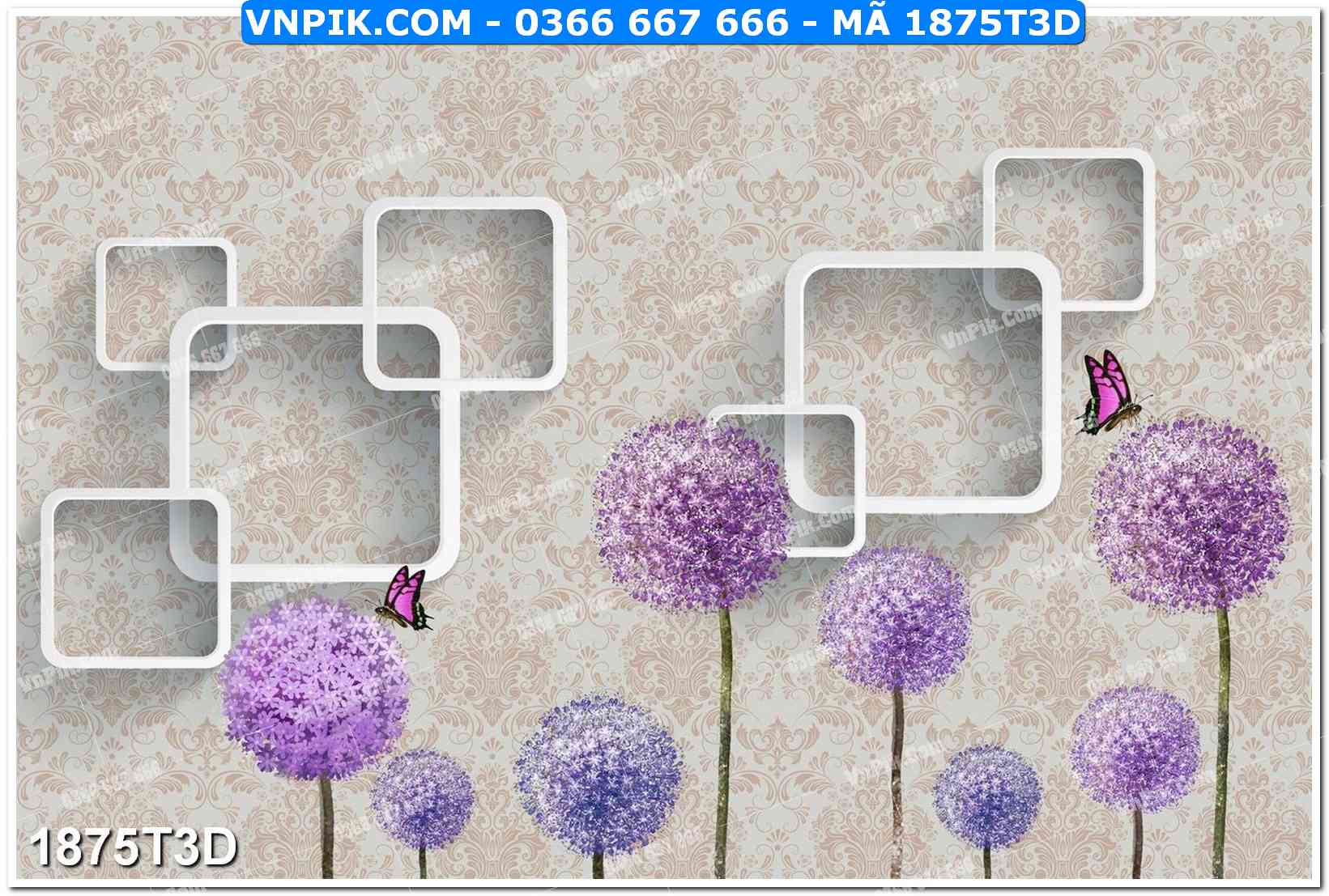 Trah Treo Tường – Tranh 3D Hiện Đại 1875T3D