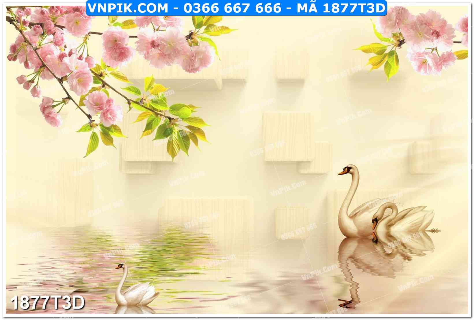 Trah Treo Tường – Tranh 3D Hiện Đại 1877T3D