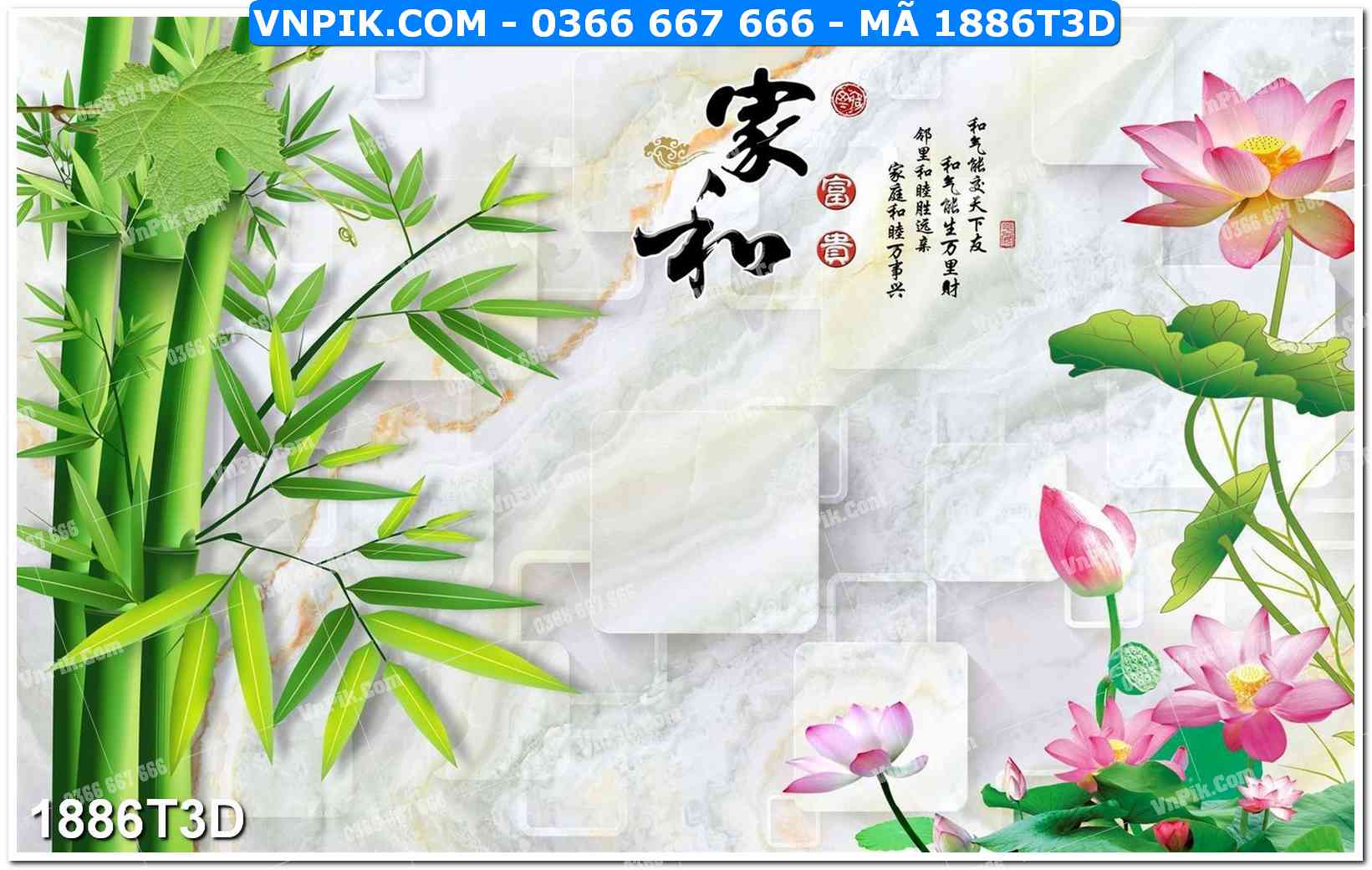 Trah Treo Tường – Tranh 3D Hiện Đại 1886T3D