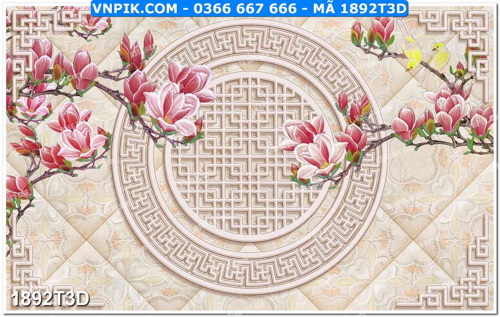 Trah Treo Tường – Tranh 3D Hiện Đại 1892T3D
