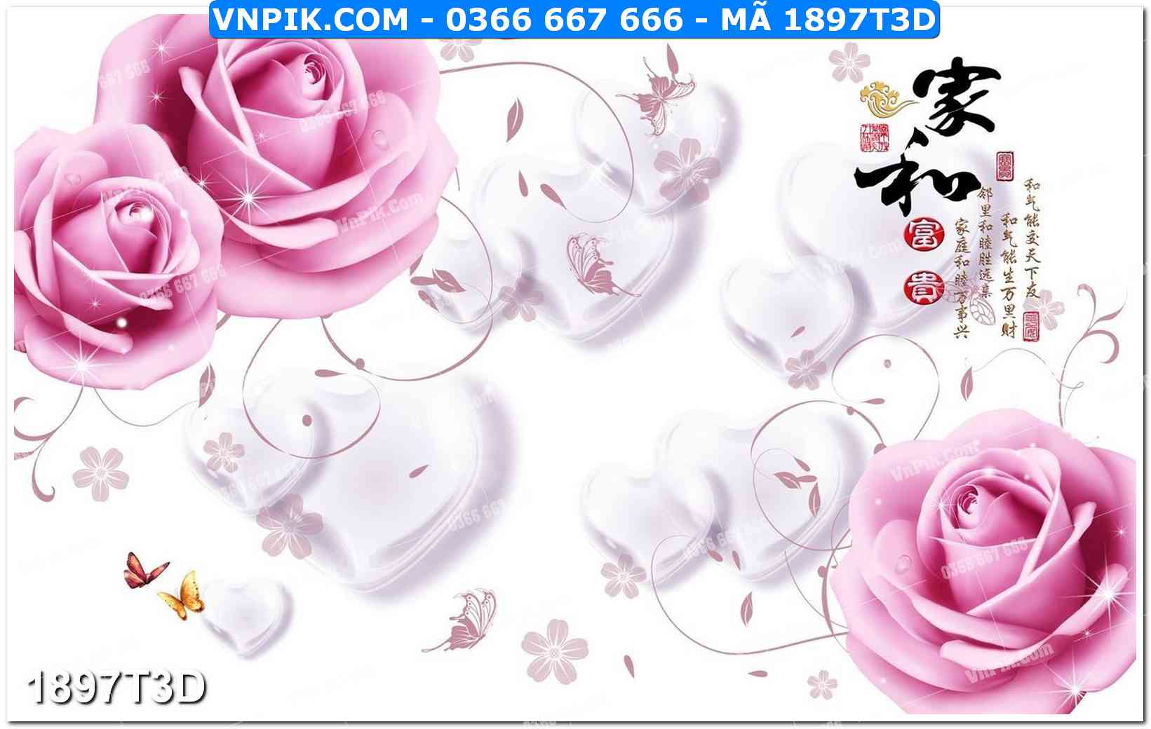 Trah Treo Tường – Tranh 3D Hiện Đại 1897T3D