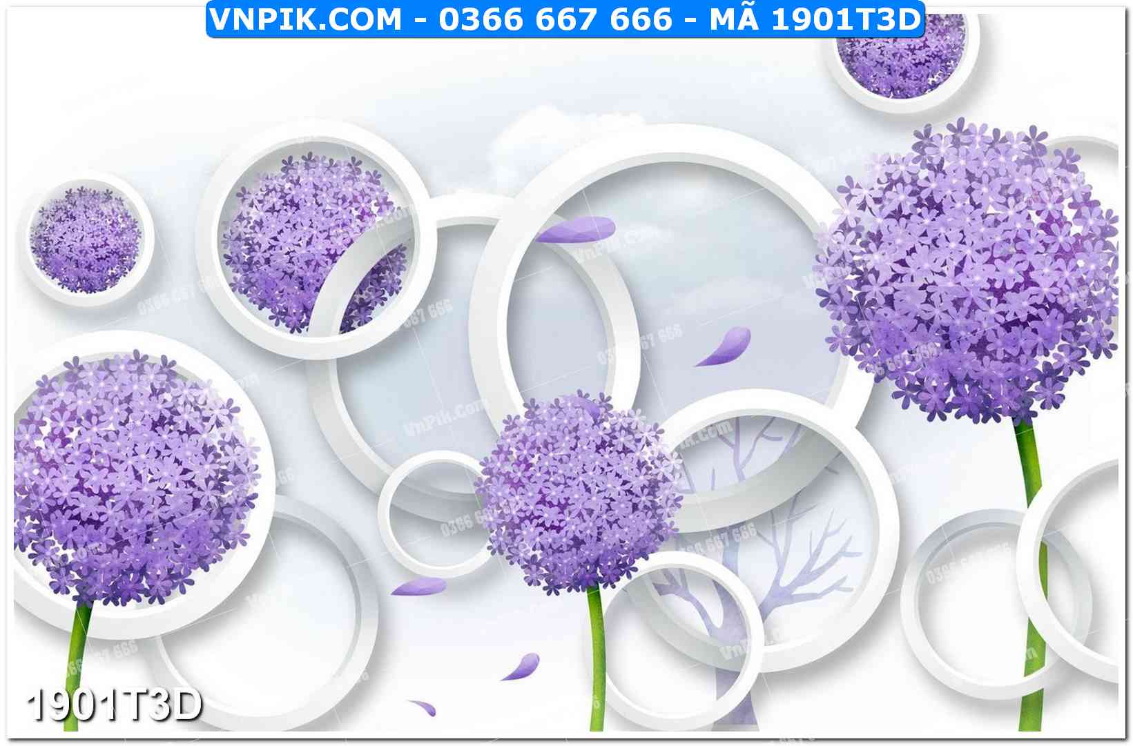 Trah Treo Tường – Tranh 3D Hiện Đại 1901T3D