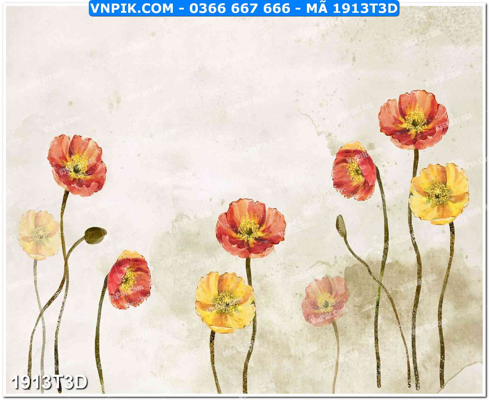 Trah Treo Tường – Tranh 3D Hiện Đại 1913T3D
