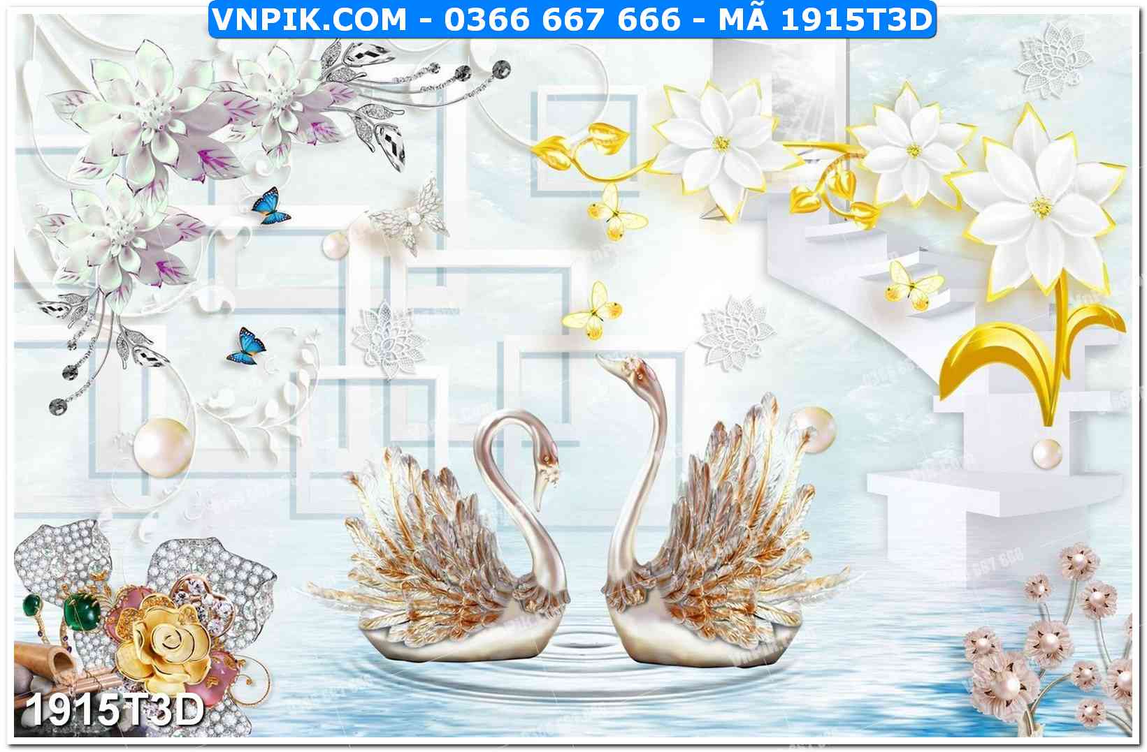 Trah Treo Tường – Tranh 3D Hiện Đại 1915T3D