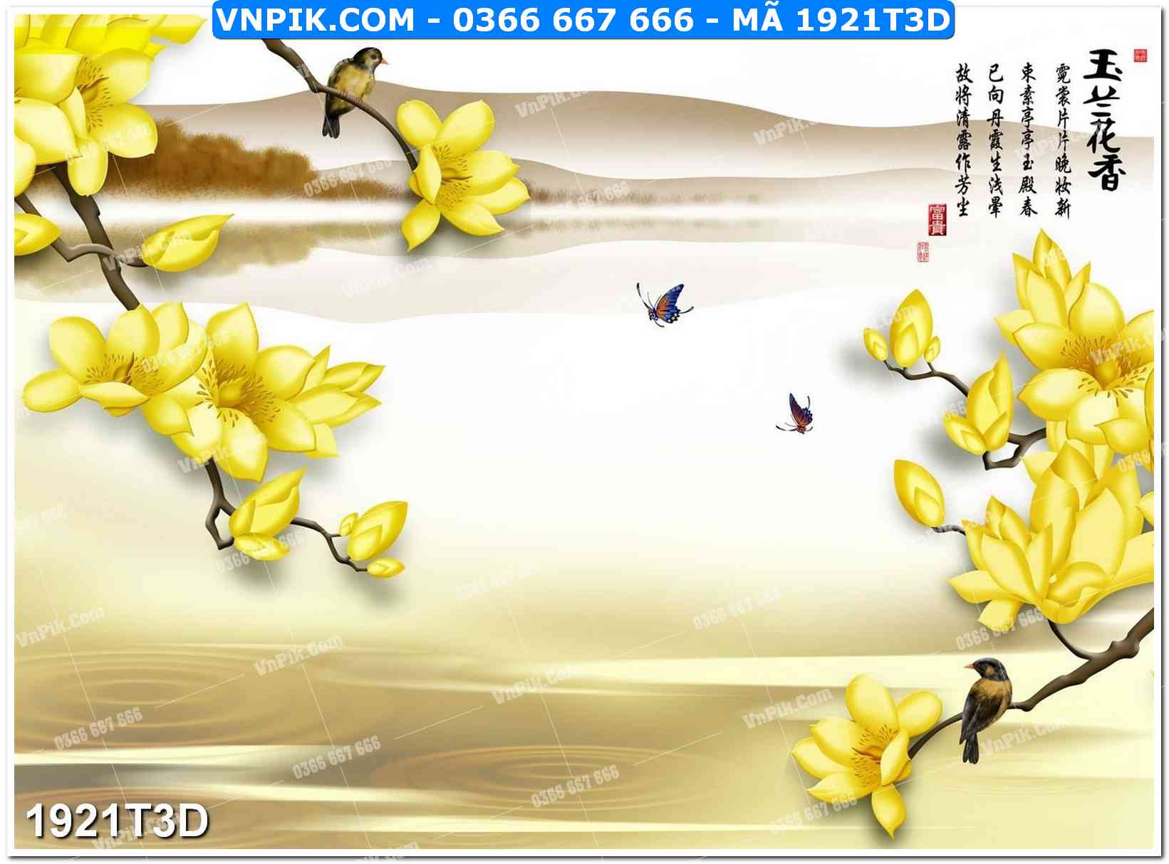 Trah Treo Tường – Tranh 3D Hiện Đại 1921T3D