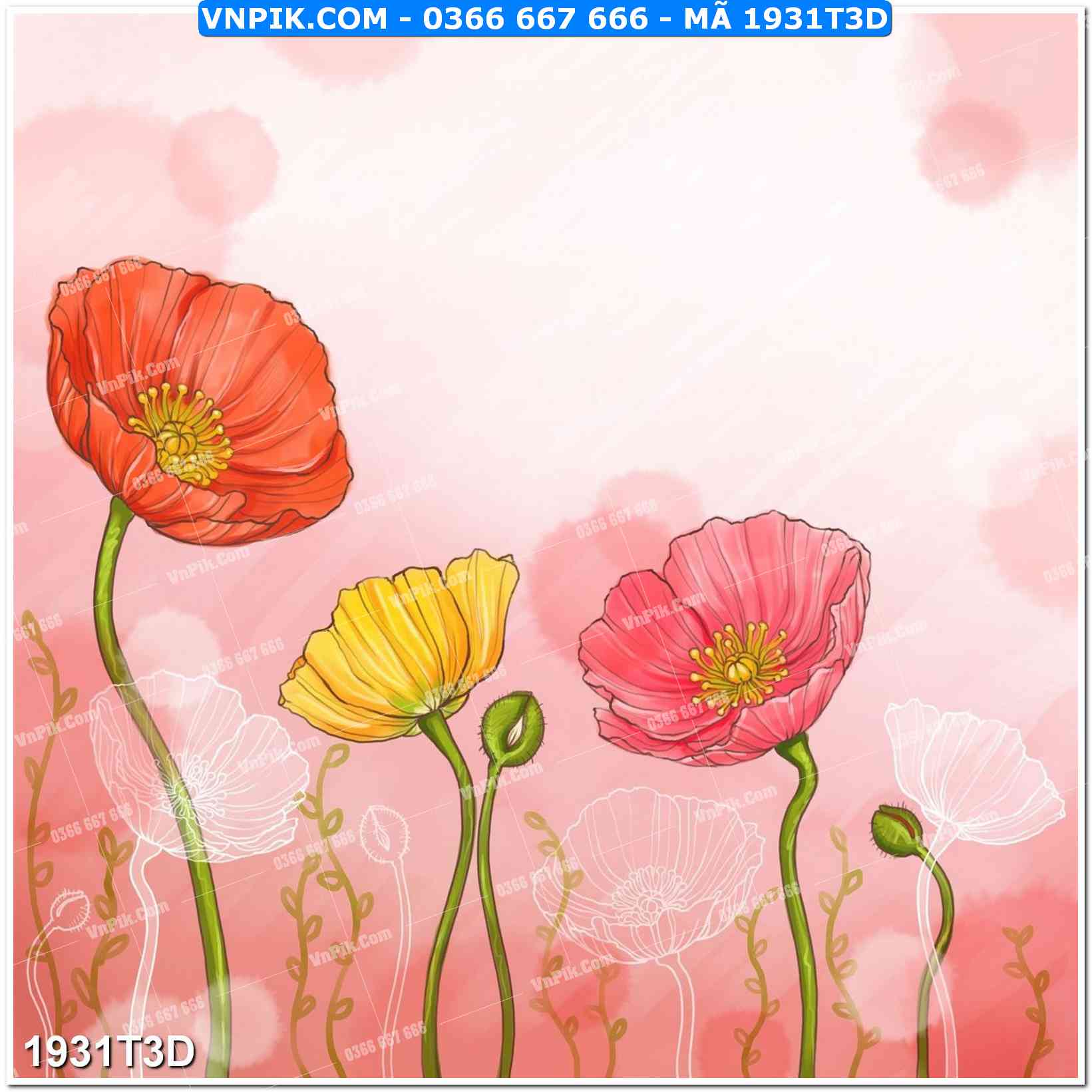 Trah Treo Tường – Tranh 3D Hiện Đại 1931T3D