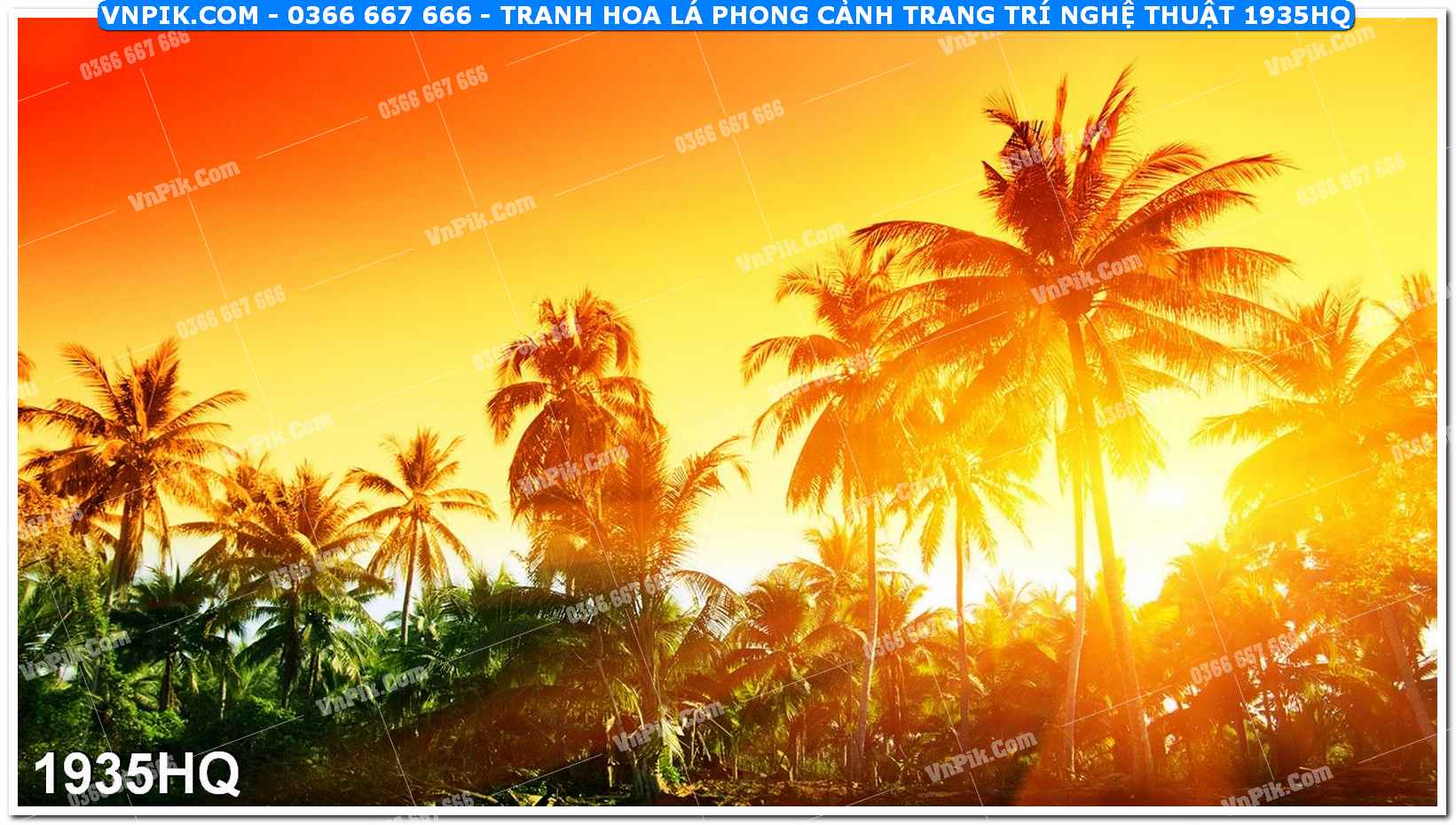 Tranh hoa lá phong cảnh trang trí nghệ thuật 1935HQ