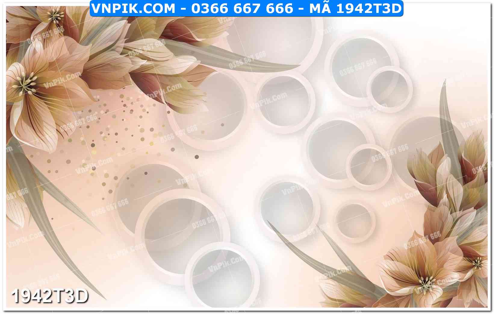 Trah Treo Tường – Tranh 3D Hiện Đại 1942T3D