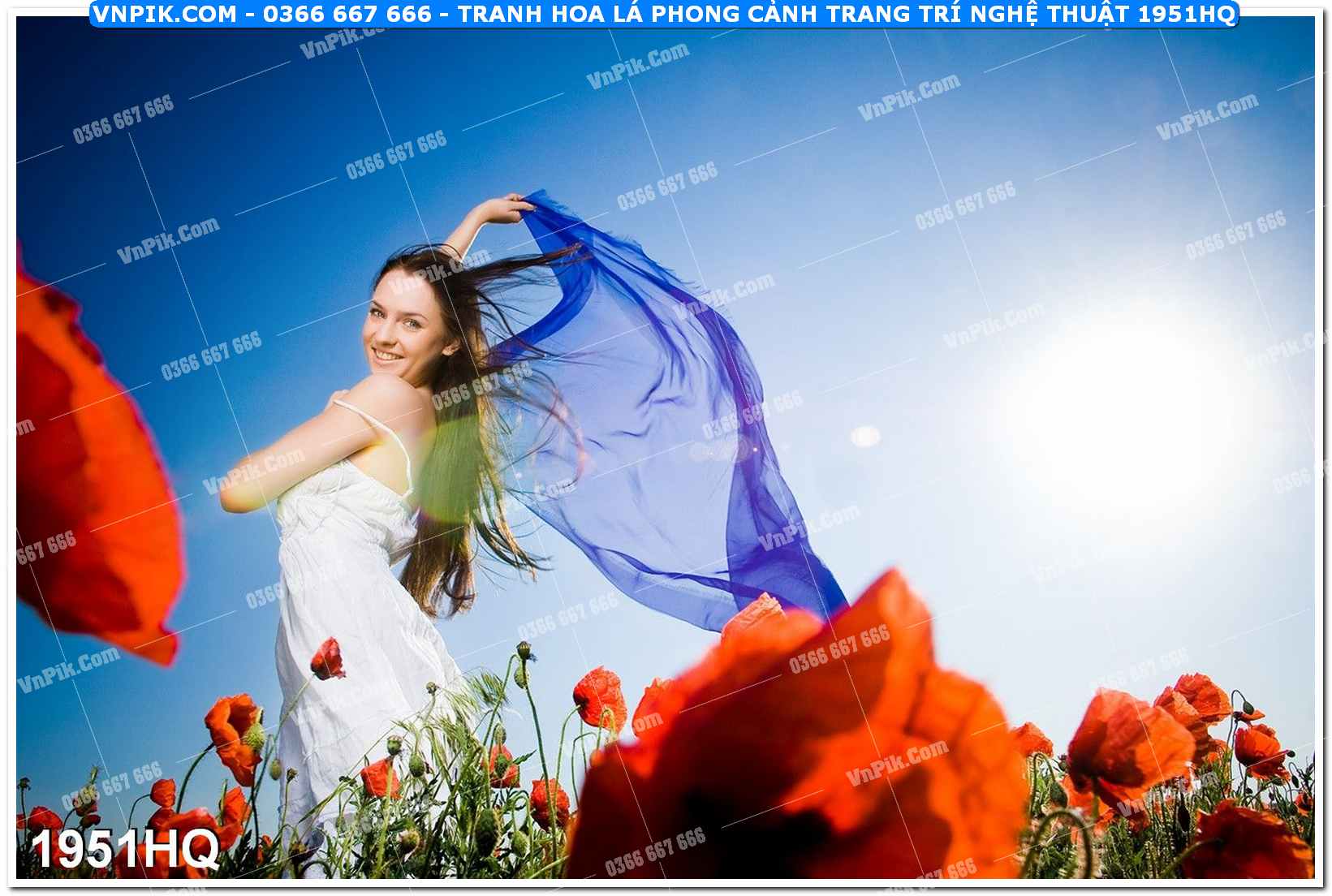 Tranh hoa lá phong cảnh trang trí nghệ thuật 1951HQ