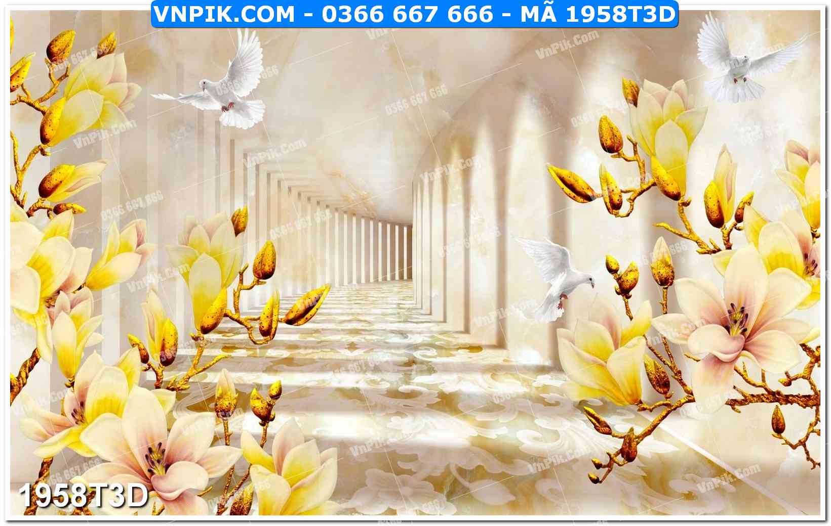 Trah Treo Tường – Tranh 3D Hiện Đại 1958T3D