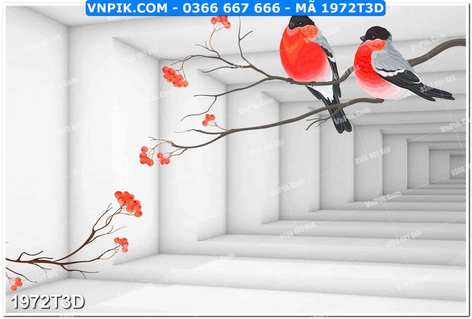 Trah Treo Tường – Tranh 3D Hiện Đại 1972T3D