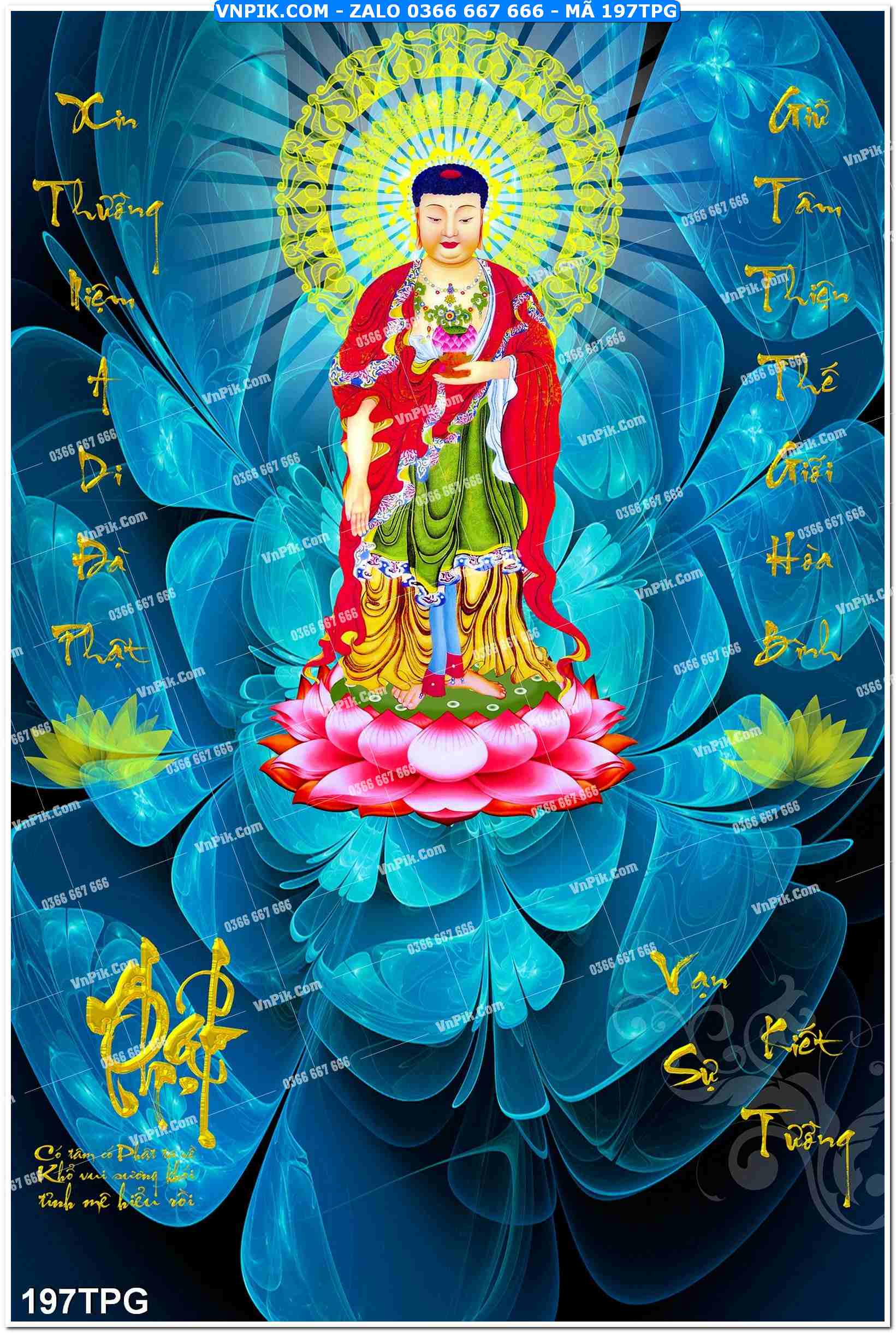 Tranh Phật Giáo Treo Tường – Tranh Bồ Tát Mã File 197TPG