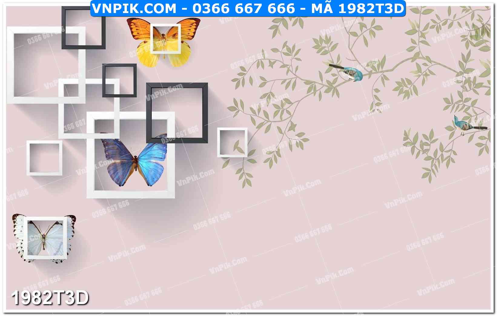 Trah Treo Tường – Tranh 3D Hiện Đại 1982T3D